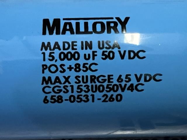 NEW Mallory Capacitor – CGS153U050V4C w/Warranty