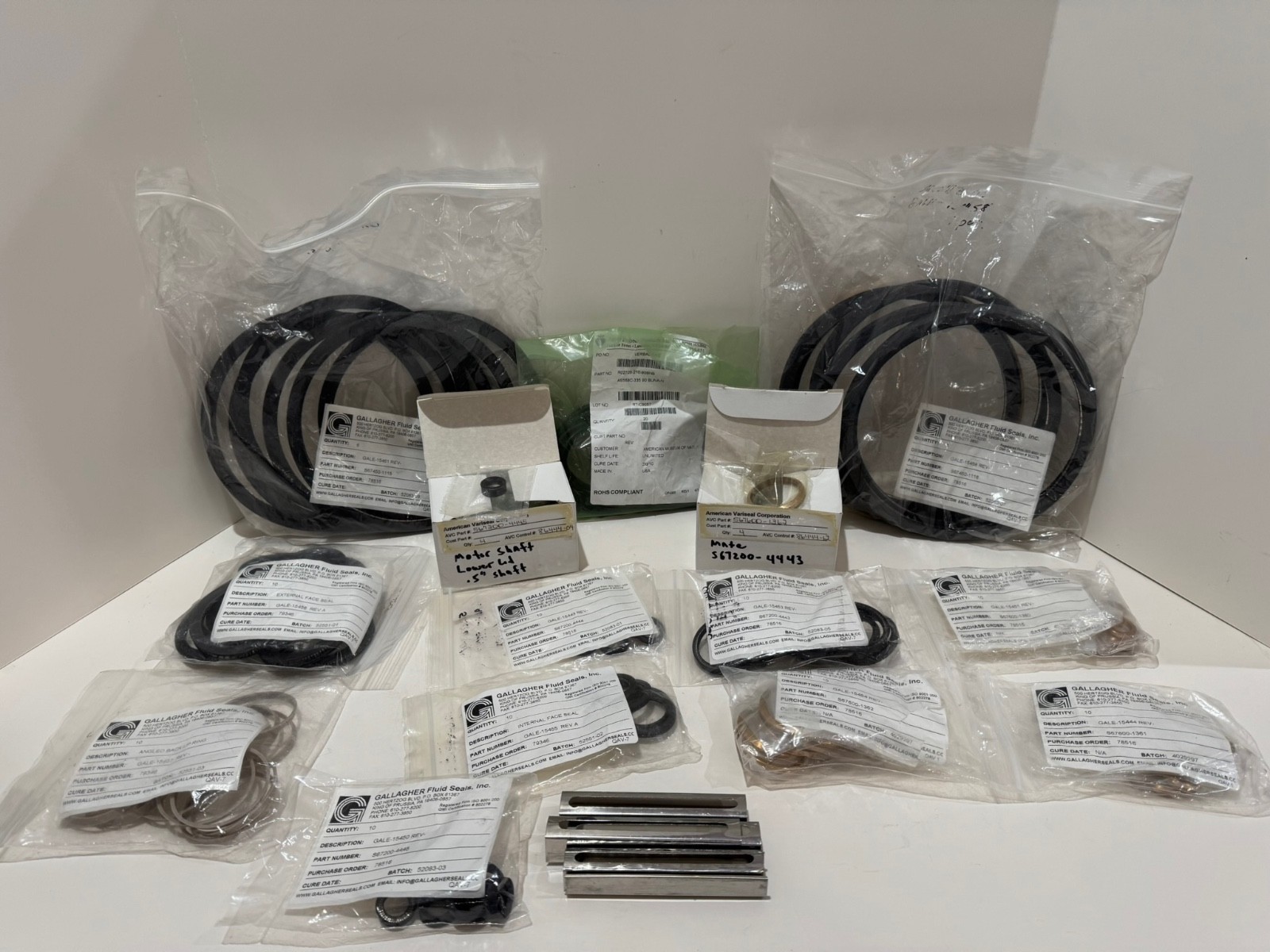 Industrial Fluid Seals Lot Gallagher Fluid Seals American Variseal Stainless Par