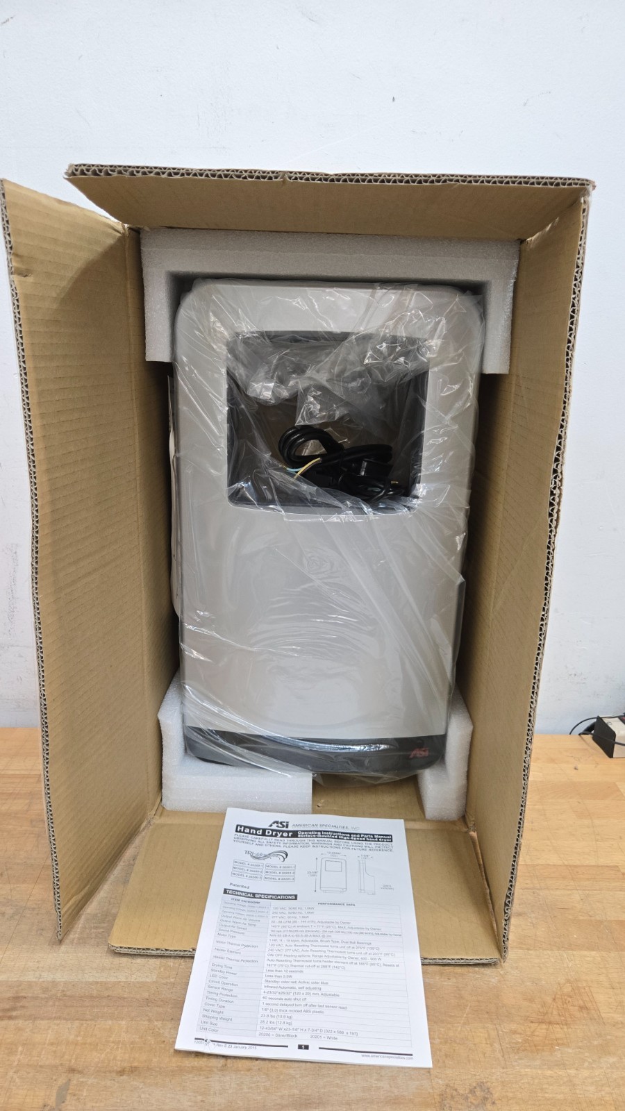 ASi Commercial Hand Dryer Roval 20200-2 Stainless Steel