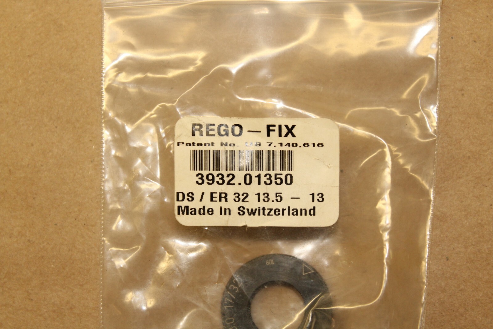REGO-FIX 13.5mm – 13mm ER Collet Coolant Sealing Disks 3932.01350 Qnty 1