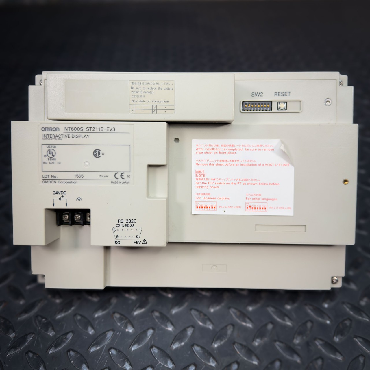 Omron NT600S-ST211B-EV3 Touch Panel Terminal for Parts