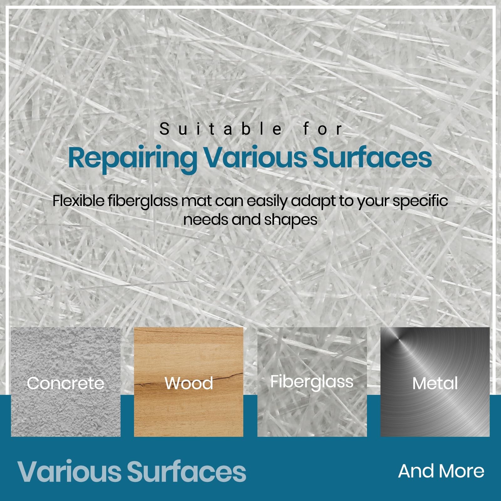 Fiberglass Chopped Strand Mat, 4“ Wide *10 Yards, 1.5 oz, Includes One Pair o…