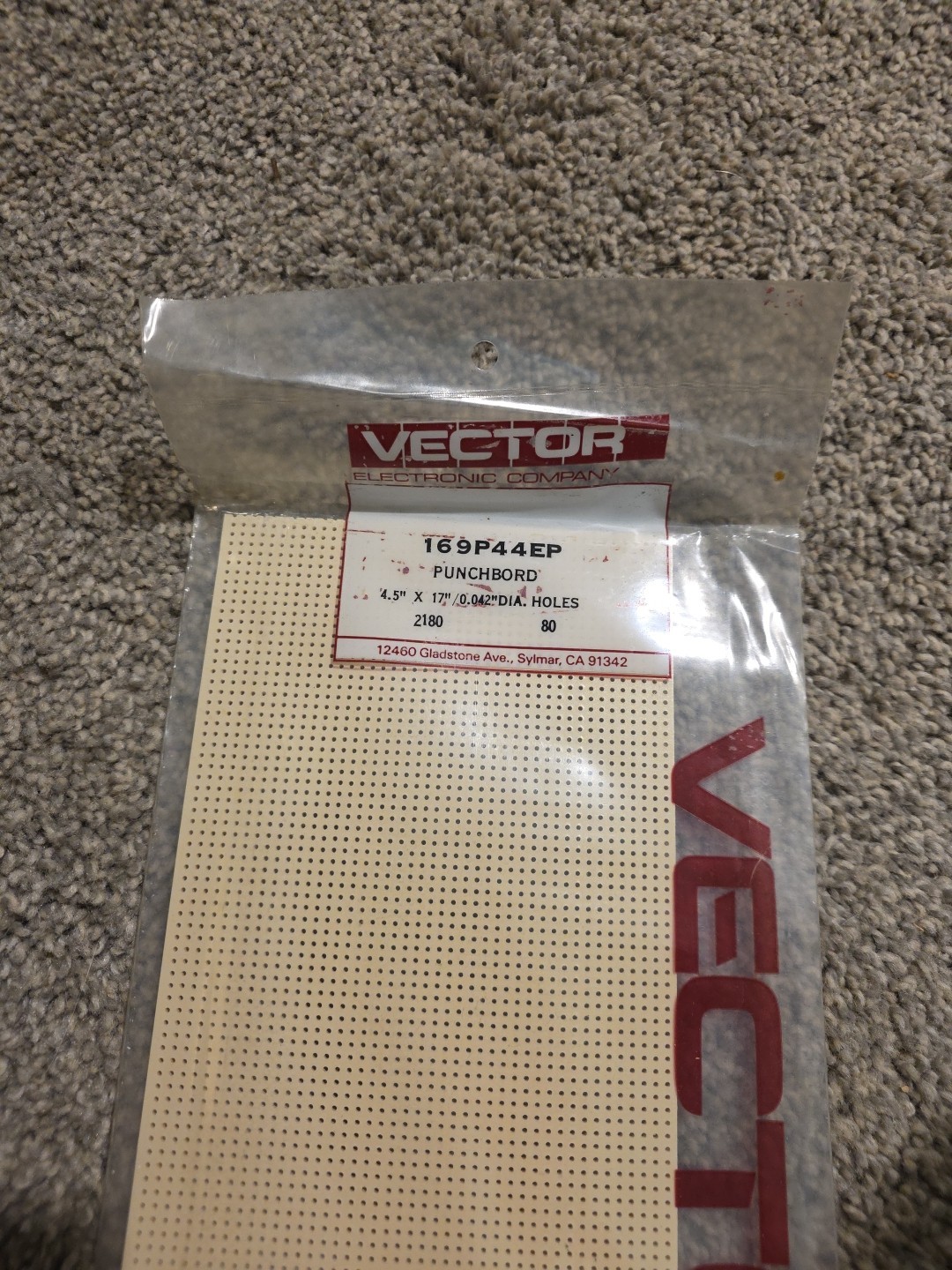 Vector Electric Punchboard 169P44EP 4.5″ x 17″ / 0.042″ Dia. holes