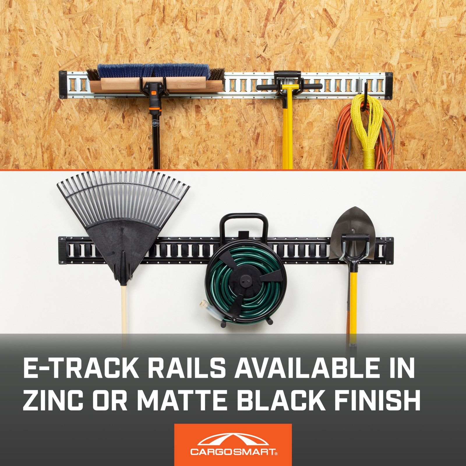 CargoSmart E-Track Rail, 60in., Matte Black, Model# 6650