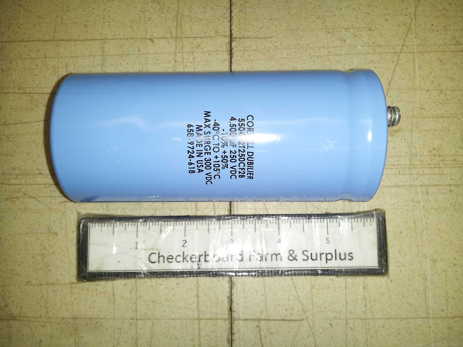 NOS Cornell-Dubilier Fixed Capacitor 68395001-011 550452T250CF2B 4500 µF