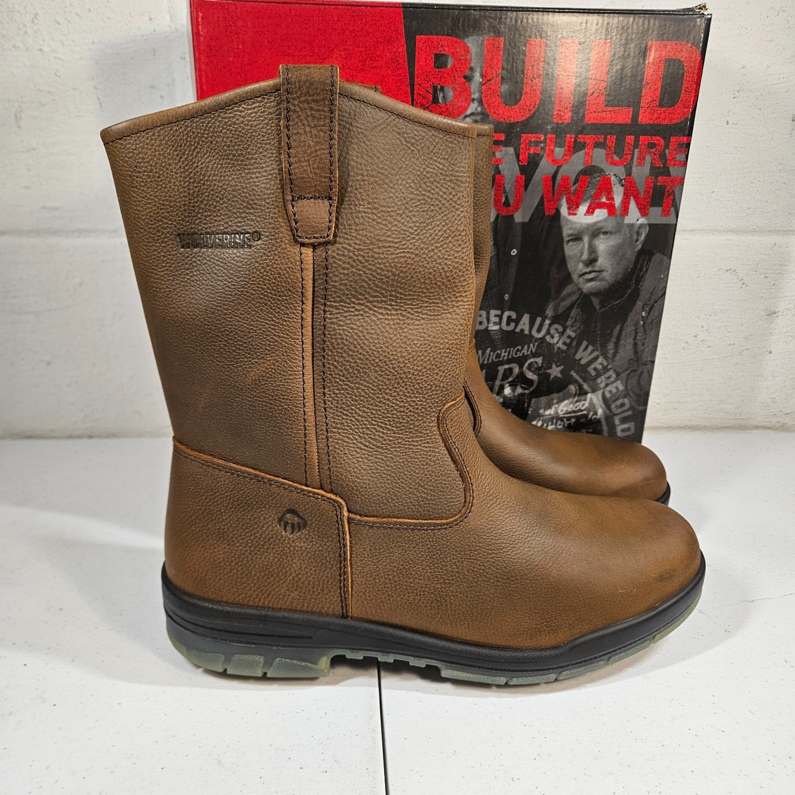 Wolverine Men’s Steel Toe W03258 DuraShocks Wellington Stone 13 M New