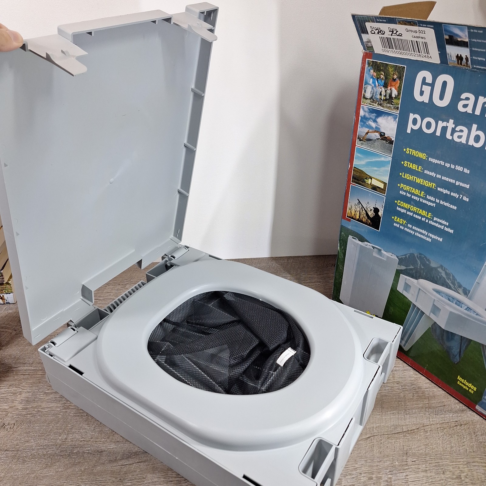Cleanwaste GO Anywhere Portable Folding Toilet With 12 Bags New