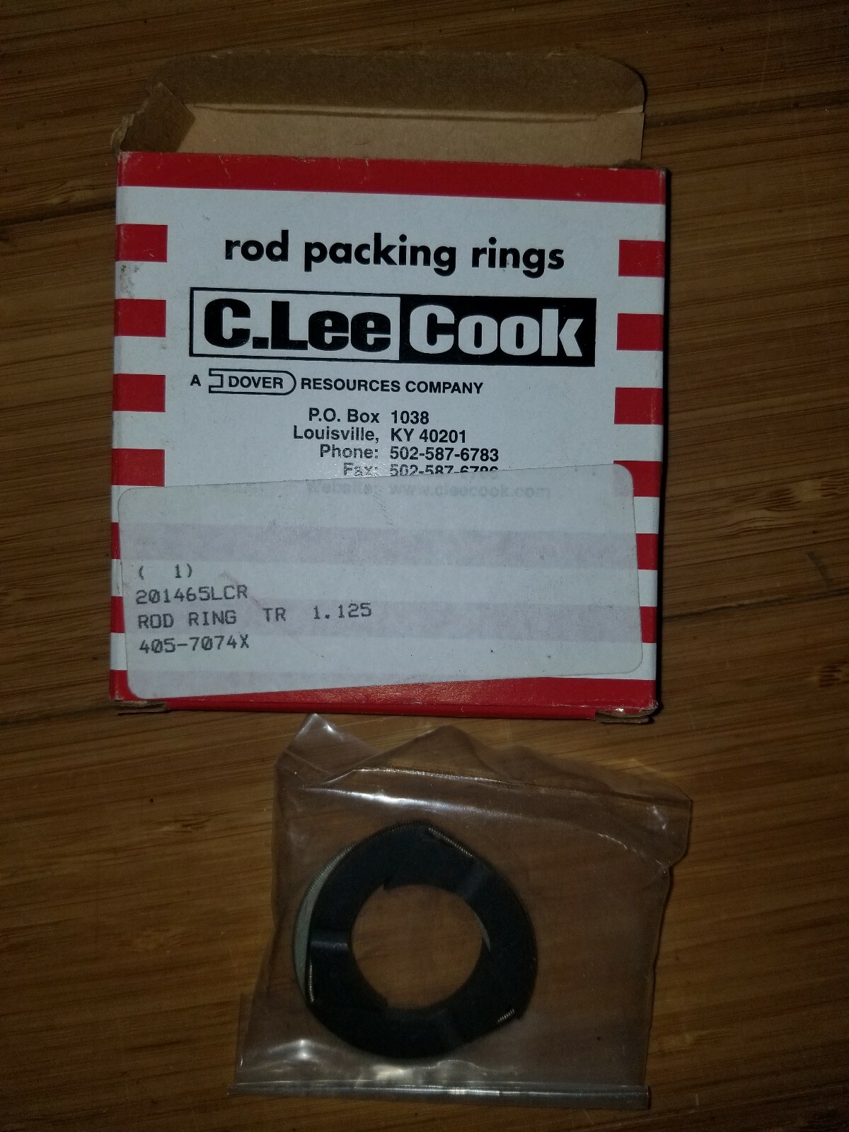 C. LEE COOK ROD PACKING RING TR 1.125 PART # 201 465LCR , 405-7074X