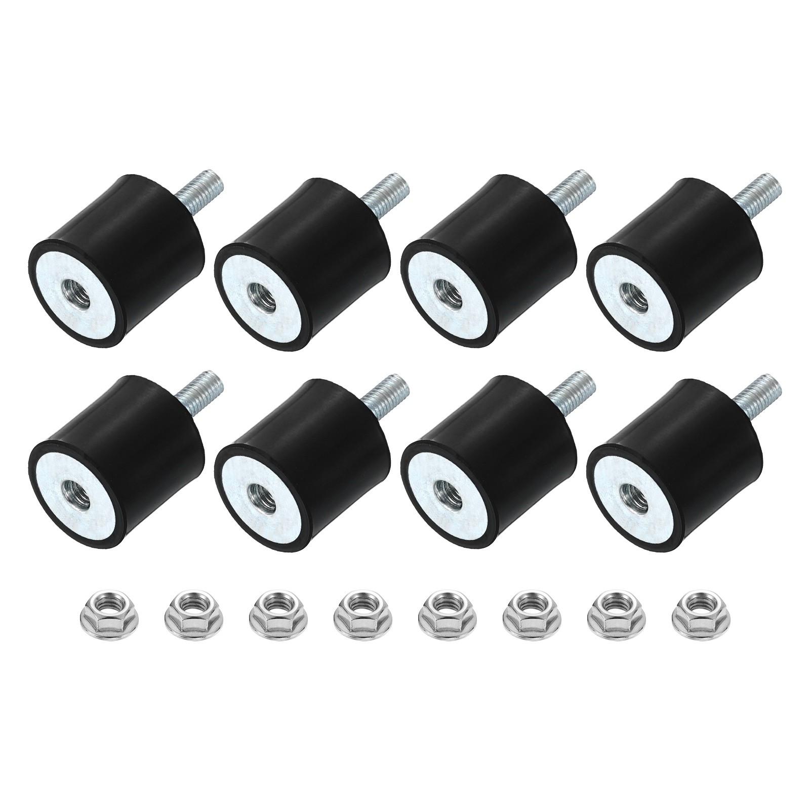 8Pcs M5x15mm Rubber Mounts 20x20mm Rubber Shock Absorber Mount with Nuts