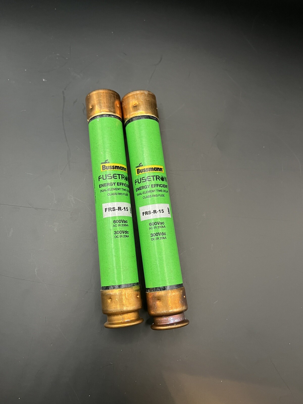 LOT OF 2 BUSS FRS-R-15 FUSETRON CLASS RK5 FUSE NEW