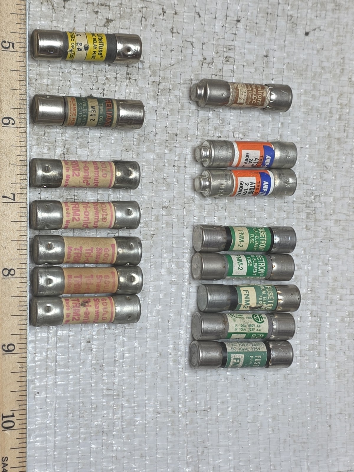 Gould Shawmut Mersen TRM2 Tri-Onic Fuse (Pack of 5) PLUS 10 OTHER 2 AMP FUSE NEW