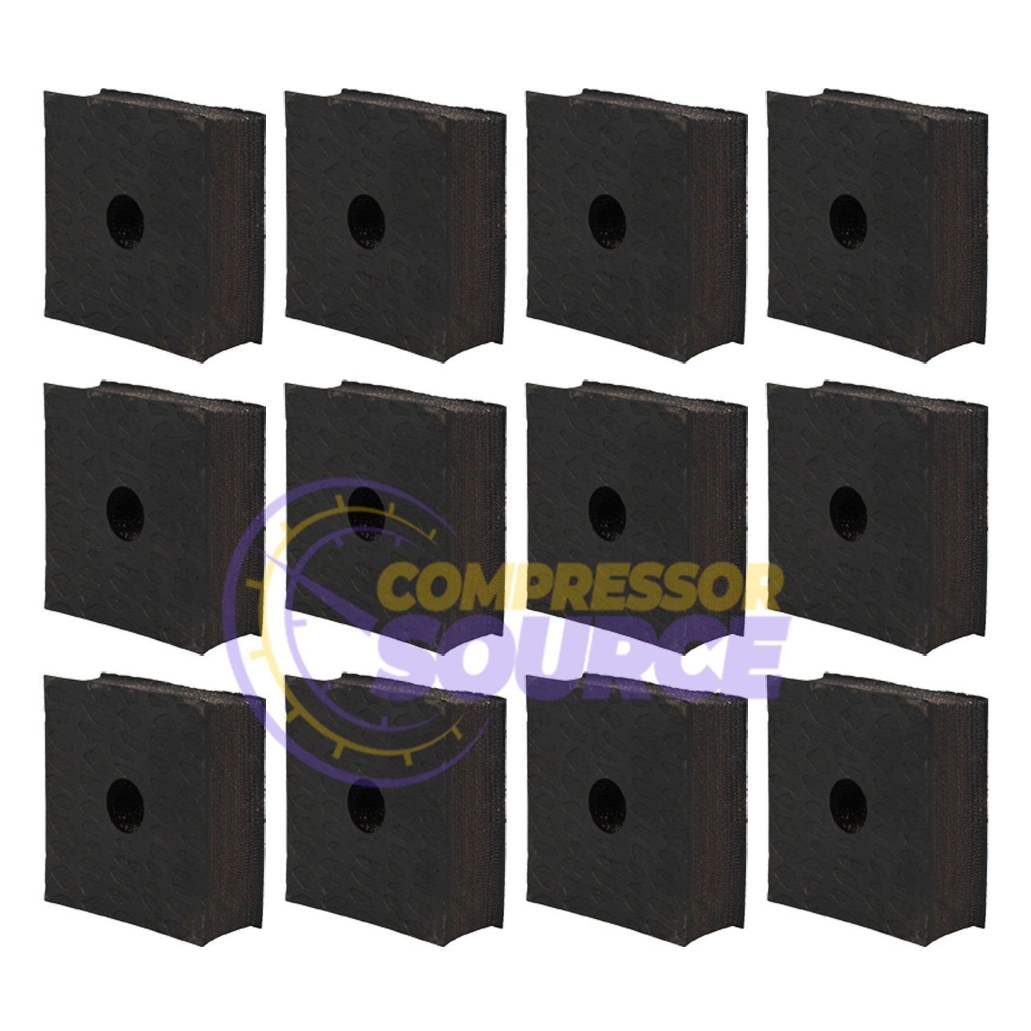 12 Anti Vibration Pad Air Compressor 3x3x1 Isolation 3″ Heavy Duty Rubber USA