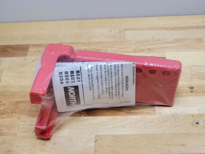 Honeywell North Ball Valve Lockout Be-Safe BS01R, Polypropylene, Red