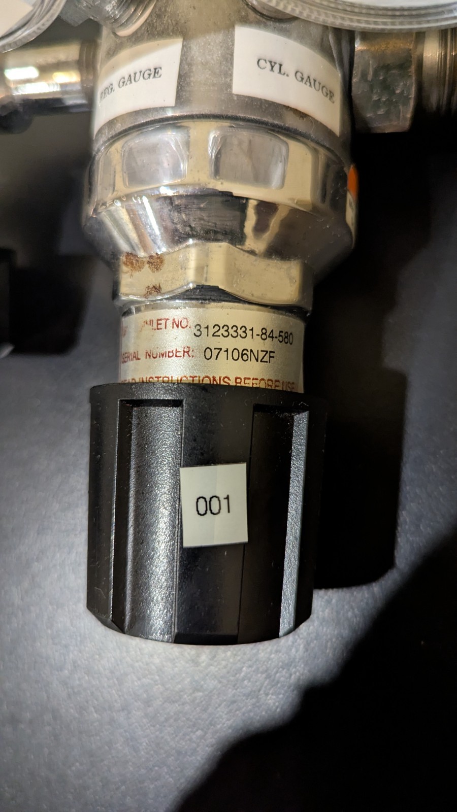 Concoa Purity Plus Dual Stage CGA-580 Regulator 312 Series 3123331-84-580