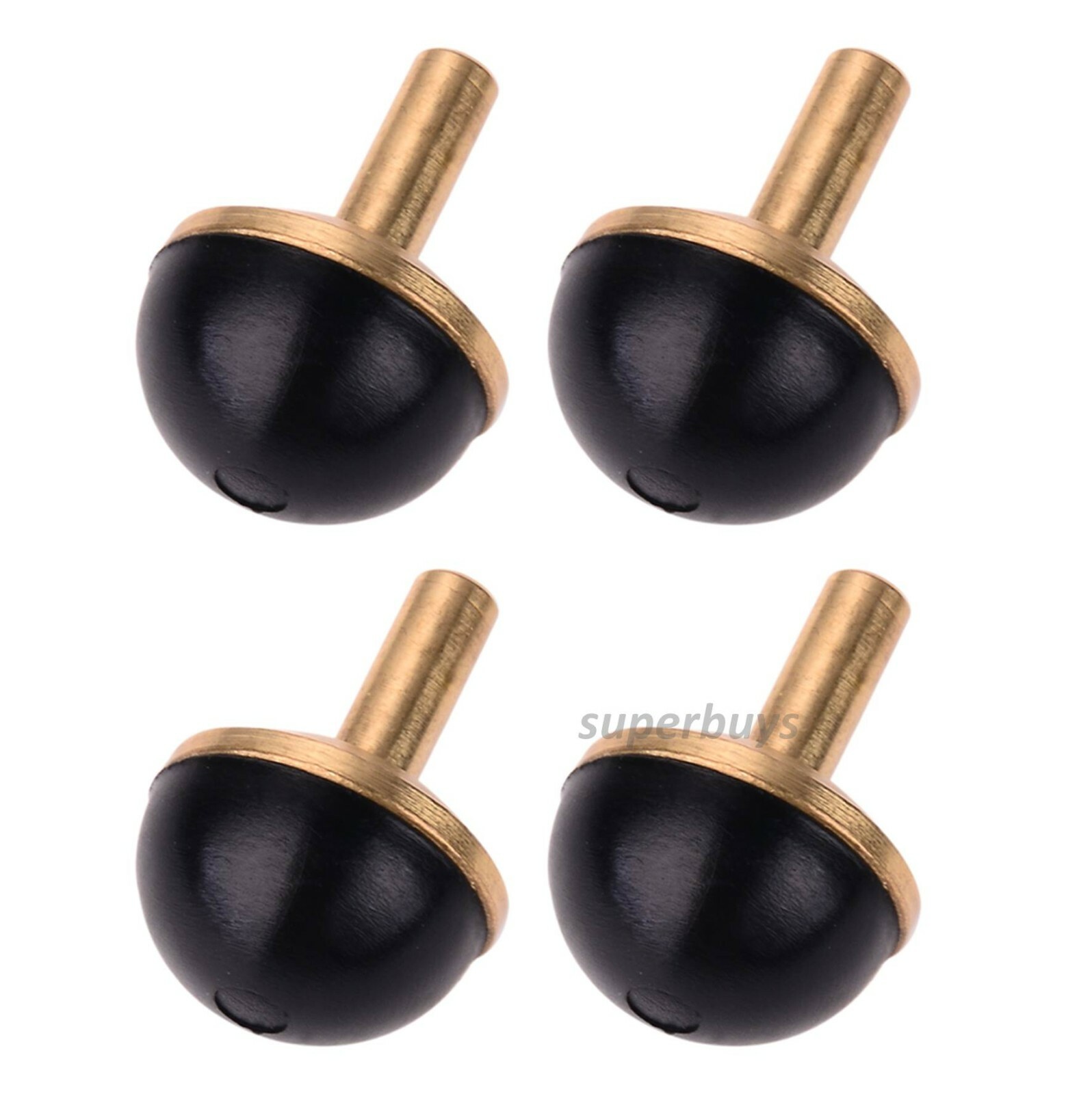 4pcs 12mm Black Brass Dome Tap Valve Sink Repair Drip Fix Pipe Hot Cold Water