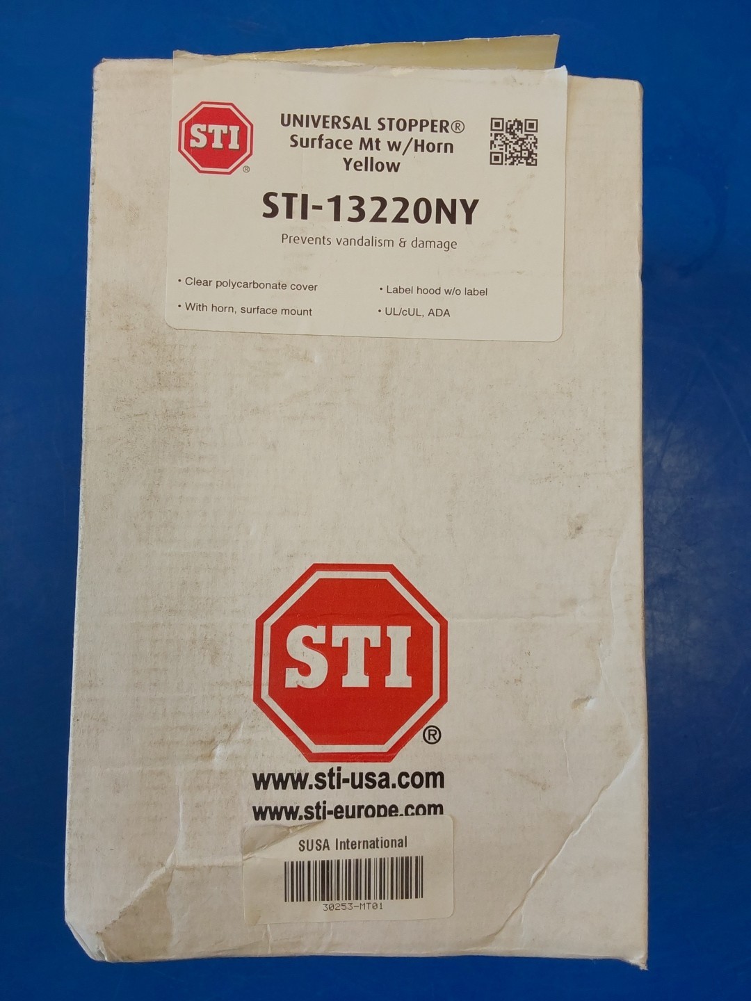 Safety Technology International Sti-13220NY Universal Stopper SURFACE MT W/HORN