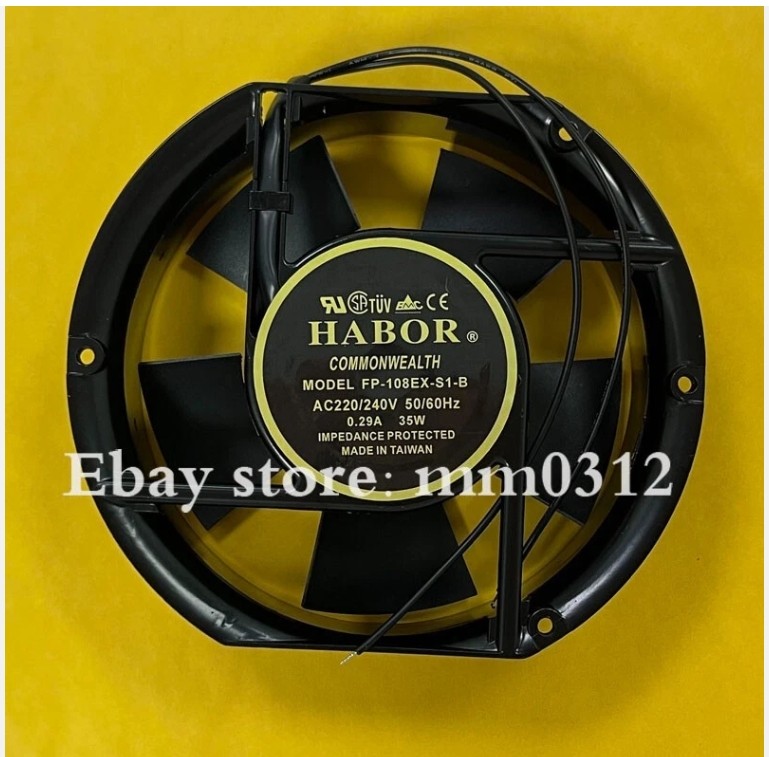 HABOR FP-108EX-S1-B AC220V/240V 0.29A 35W 17CM Axial Cooling Fan