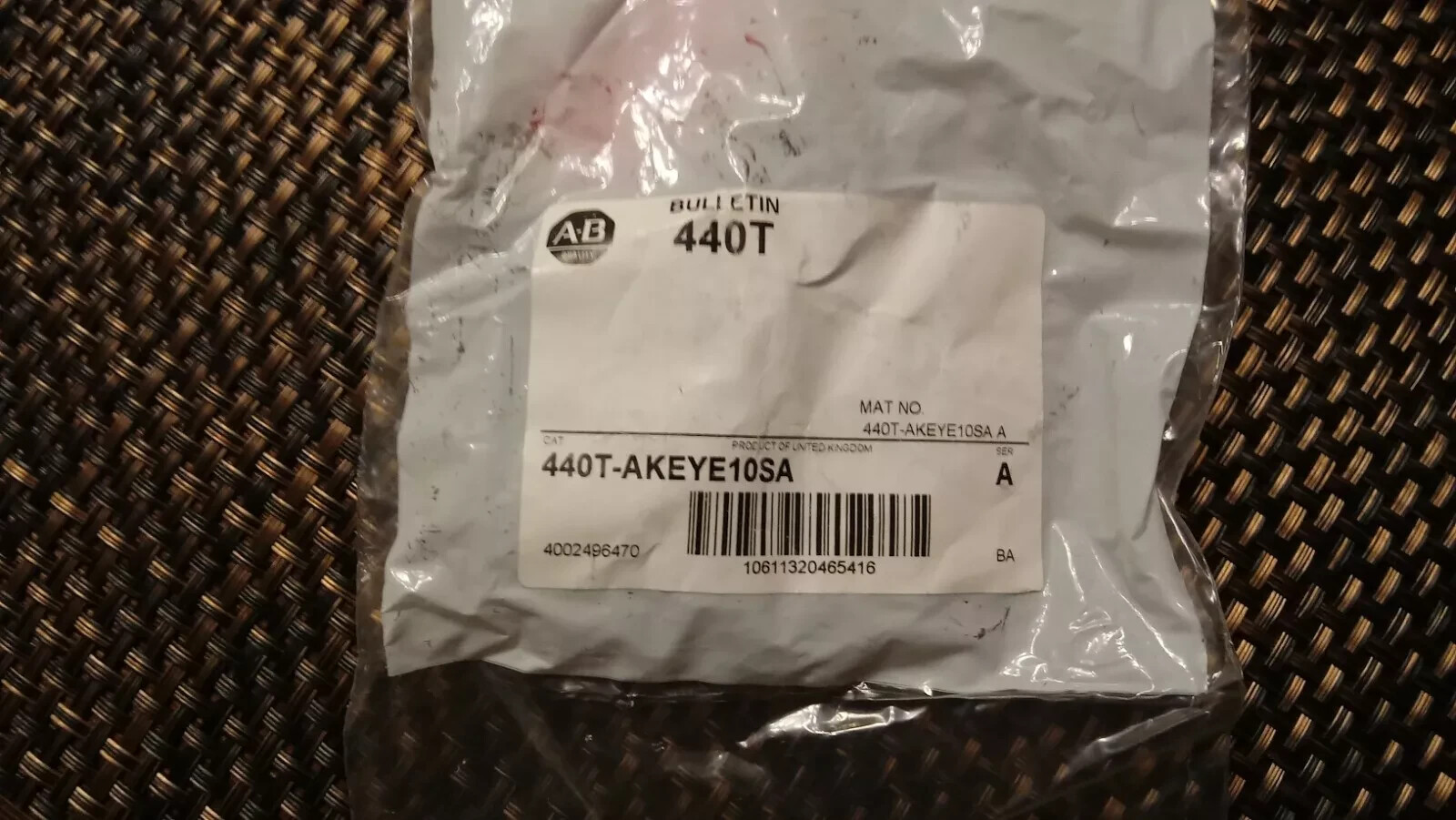 New Allen Bradley 440T-AKEYE10SA 440T-AKEYE10 “Sa” Interlock Key – KEY ONLY