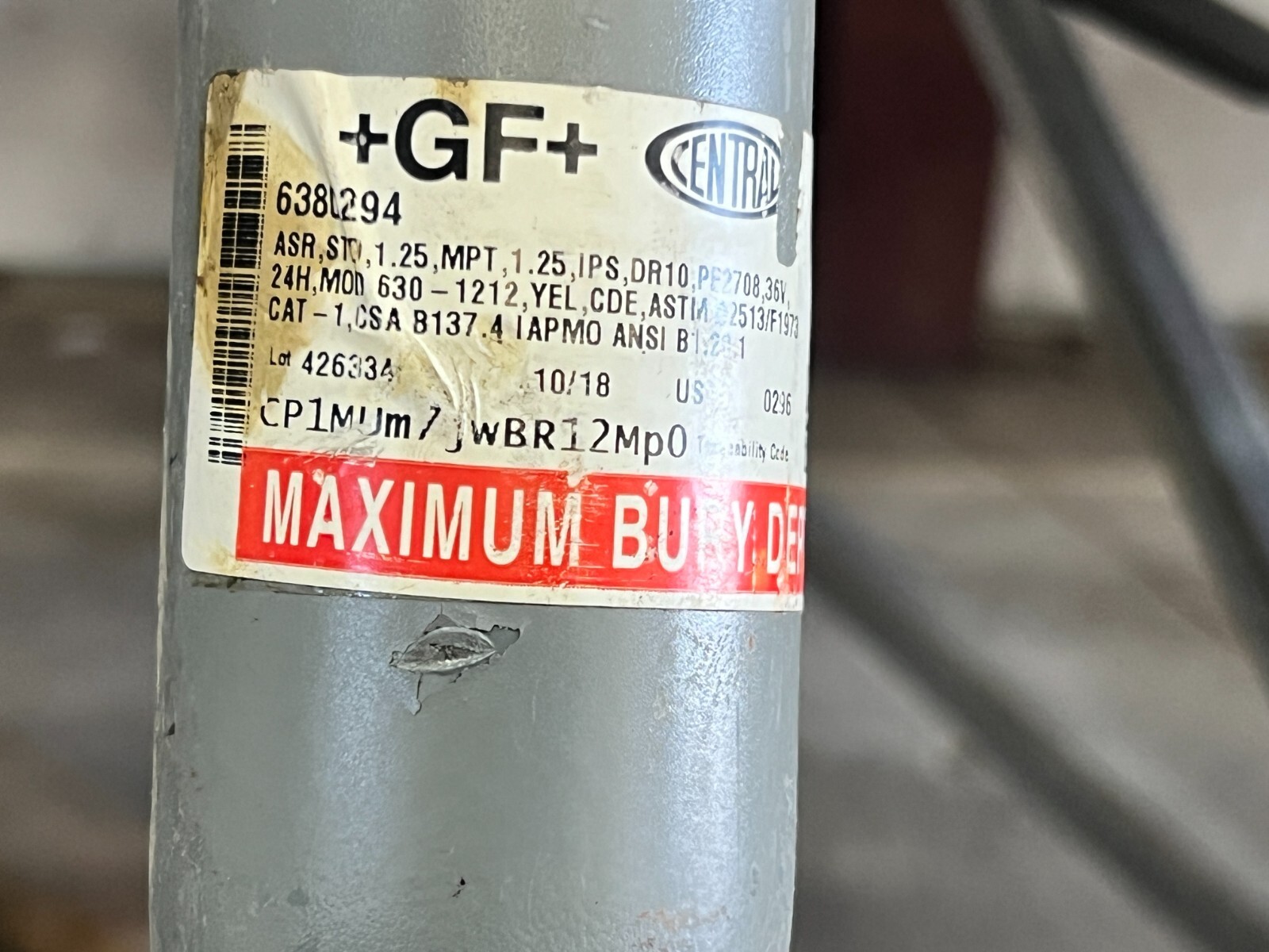 GF 6380294 Anodeless Riser With PE2406/PE2708 Pipe 1-1/4 in Nominal, MNPT x IPS