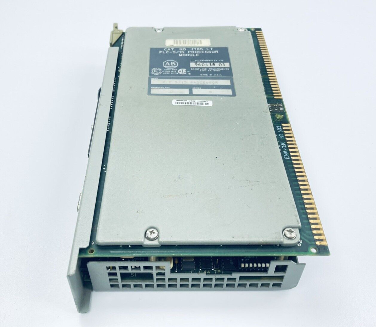 ALLEN BRADLEY 1785-LT PLC-5/15 PROCESSOR MODULE SER.B 2.5A 960418-01 FW REV:G