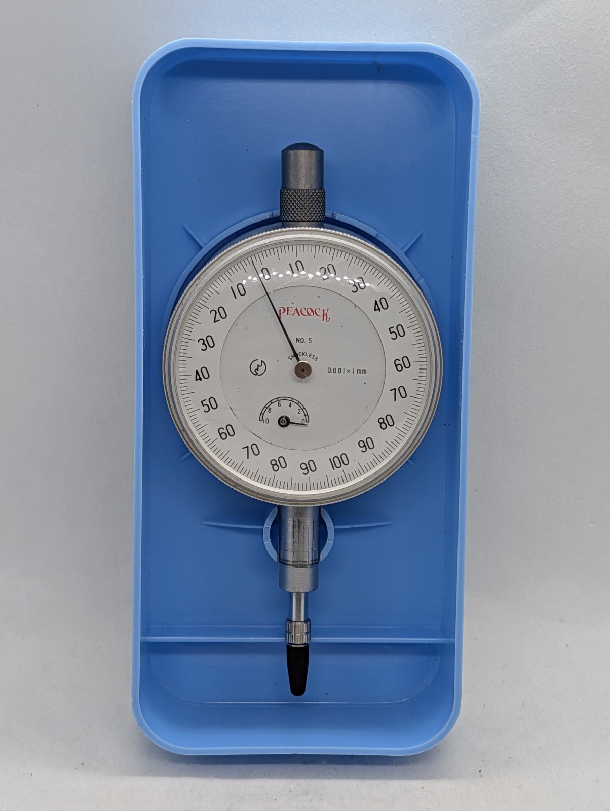 Peacock No. 5 Shockless 0.001-1mm Range Dial Indicator Gauge V36359