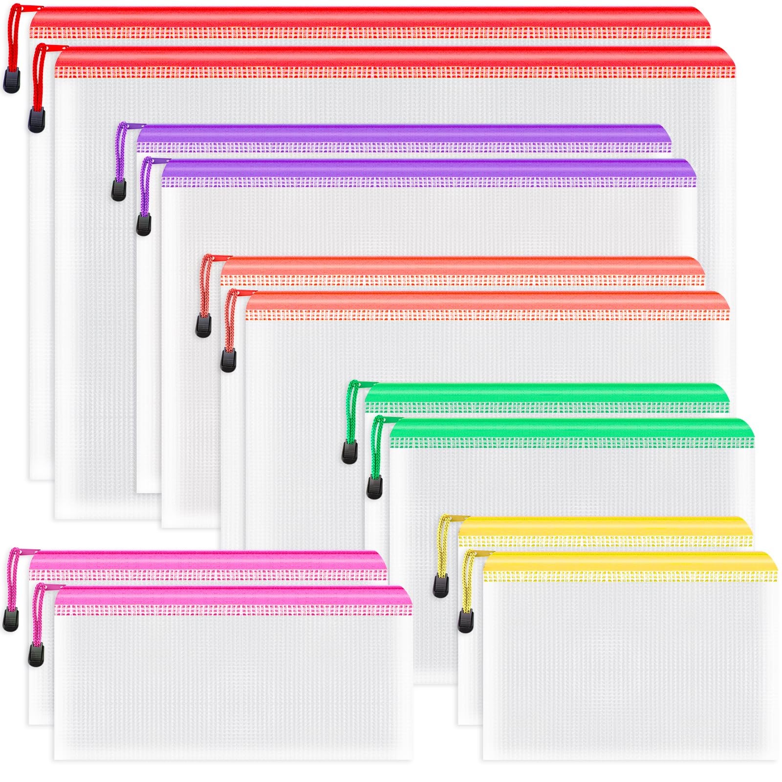 Umriox Zipper Bags, 6 Assorted Size (6 Sizes, A – Multicolored