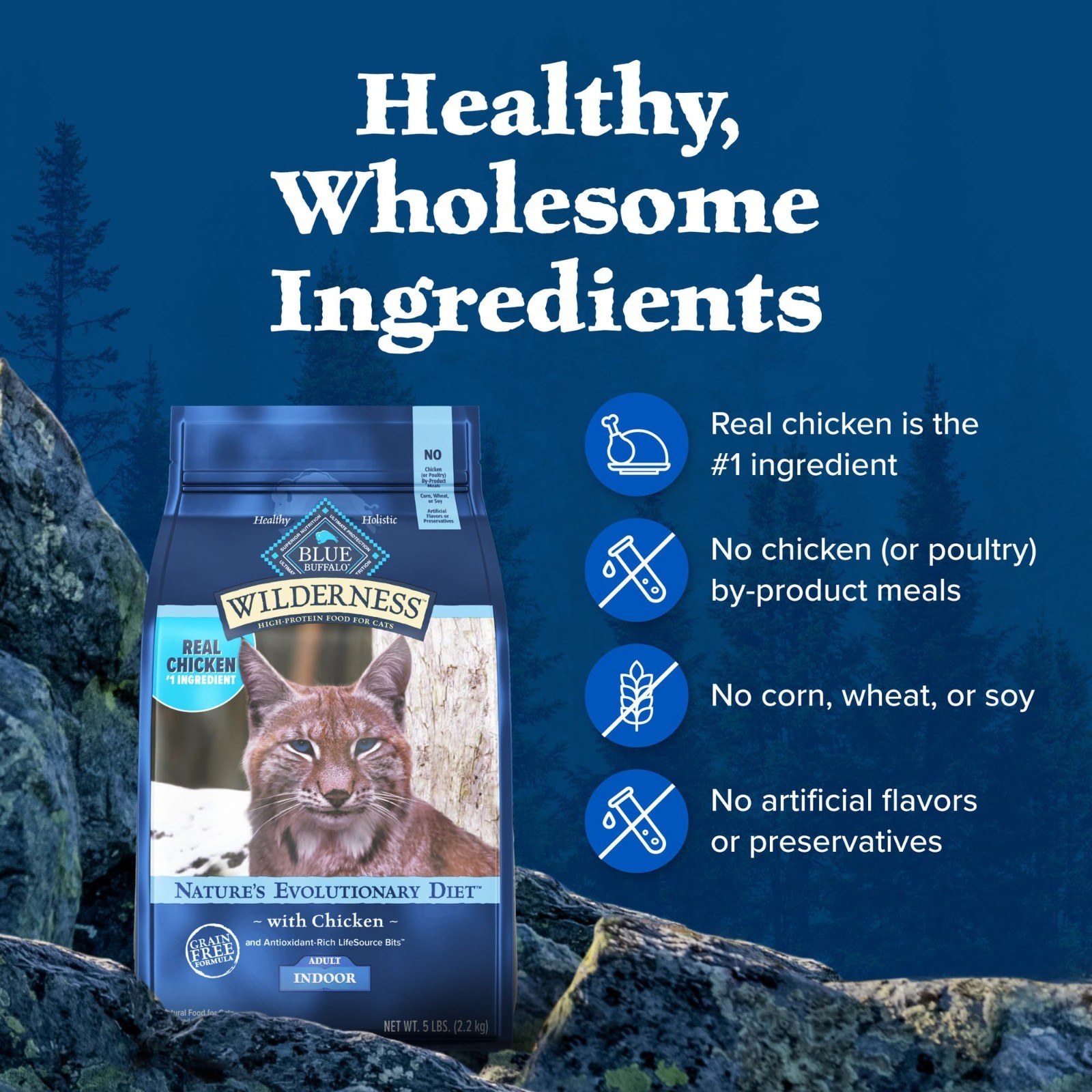 Blue Buffalo Wilderness Nature’s Evolutionary Diet High-Protein, Chicken, 11-lb.