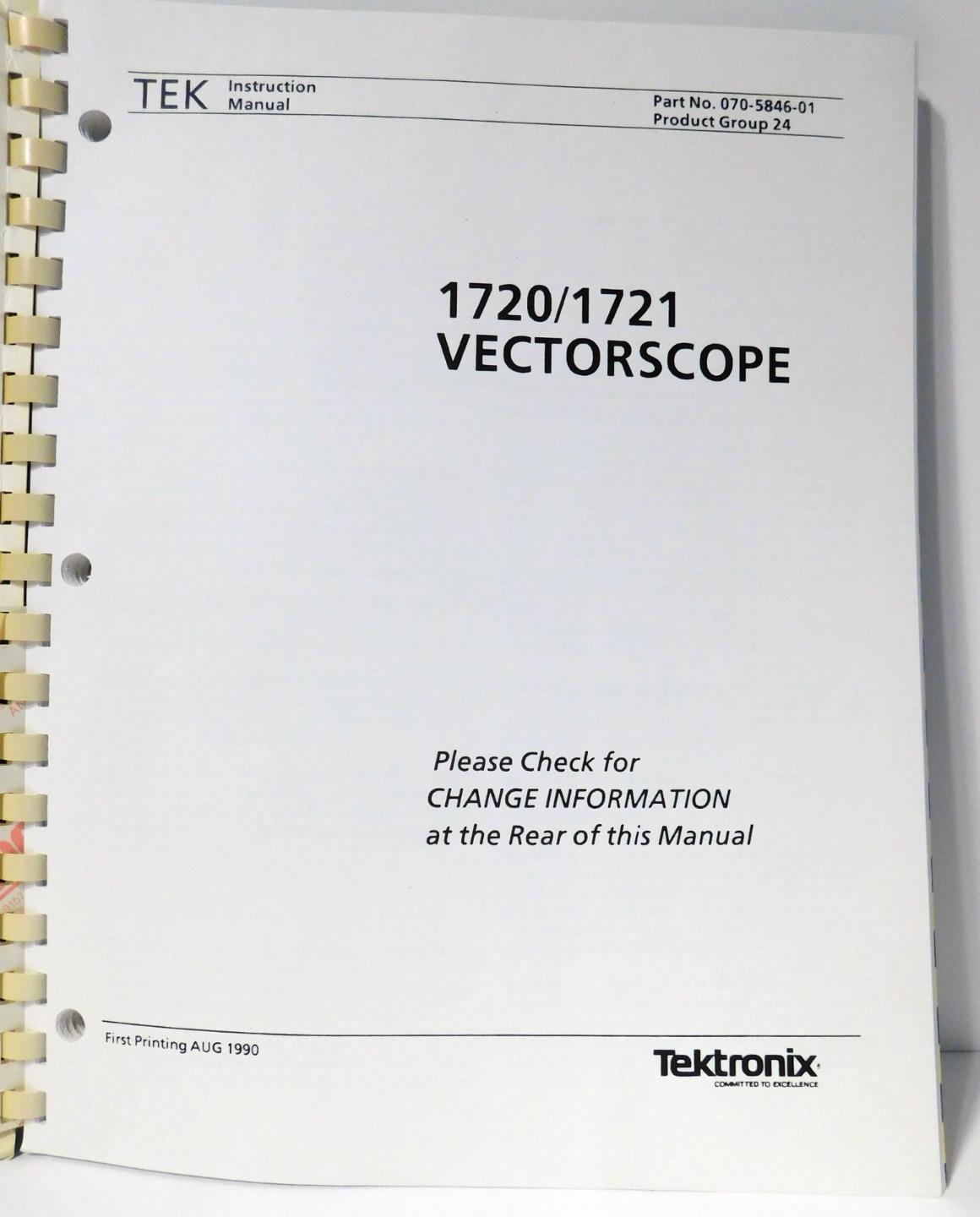 Tektronix 1720/1721 Vectorscope Instruction Manual