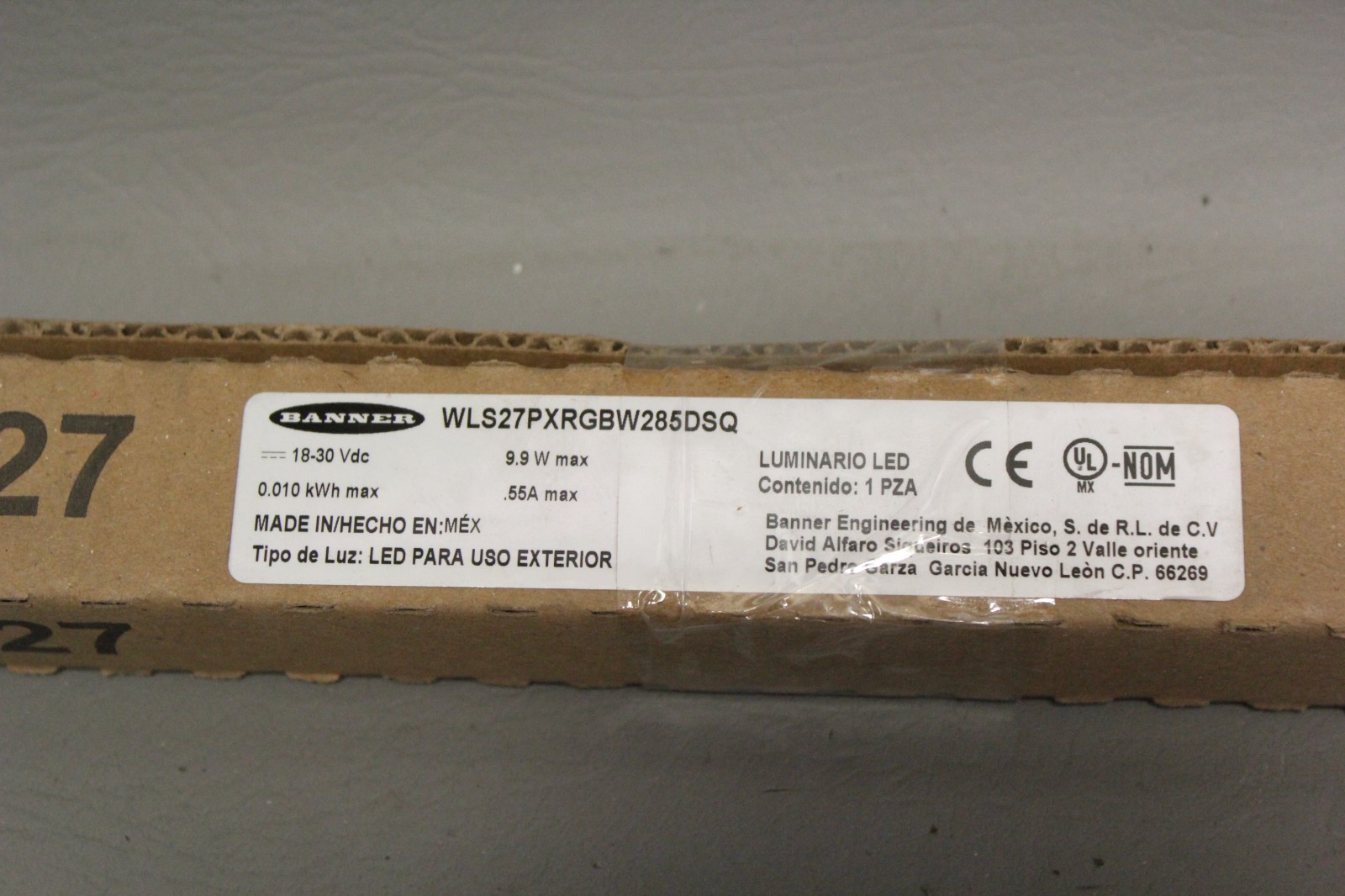 NEW BANNER PRO LED STRIP TOWER LIGHT WLS27PXRGBW285DSQ (807458) COLOR: RGBW