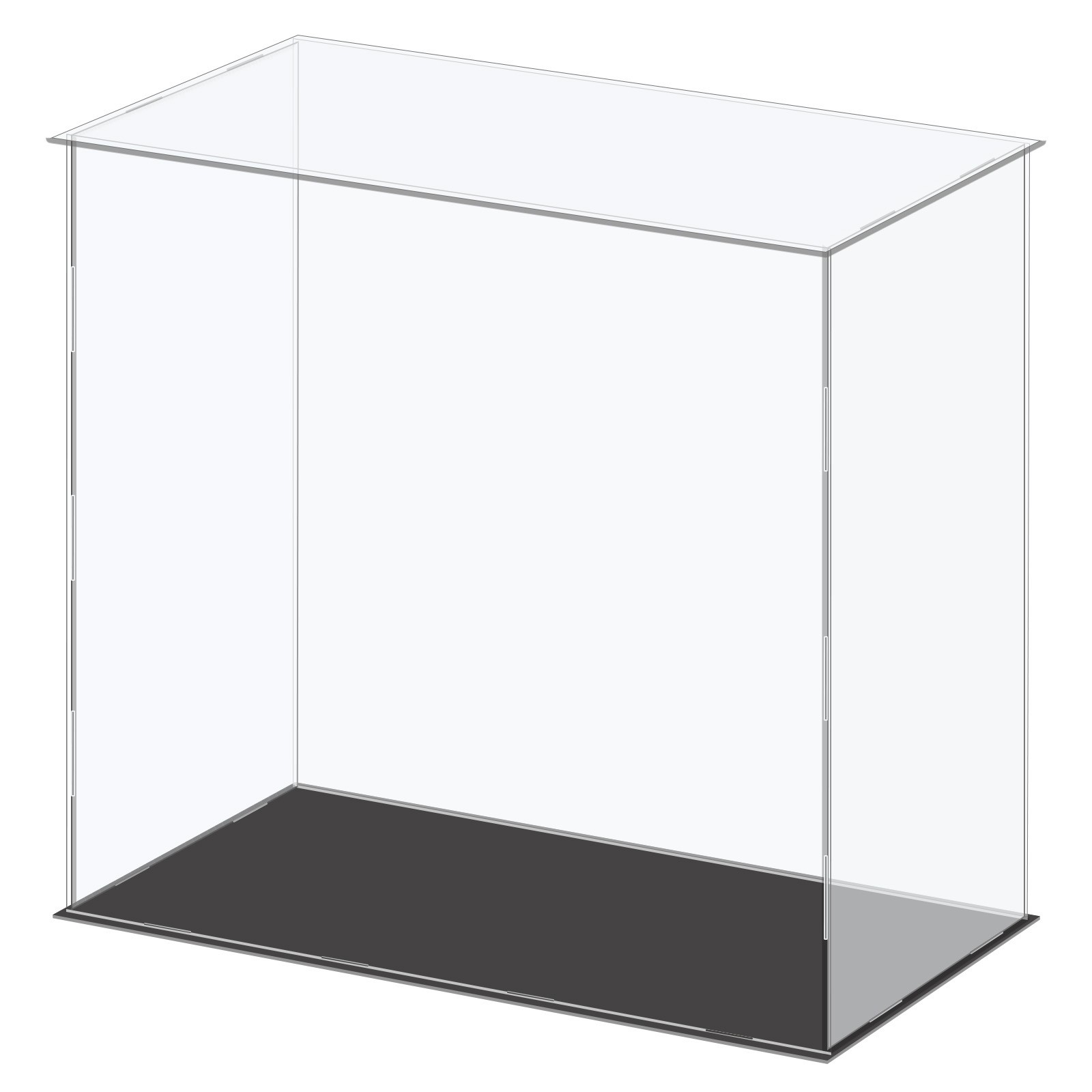 Acrylic Display Case Plastic Cube Storage Box Dustproof Showcase 41x21x40.5cm