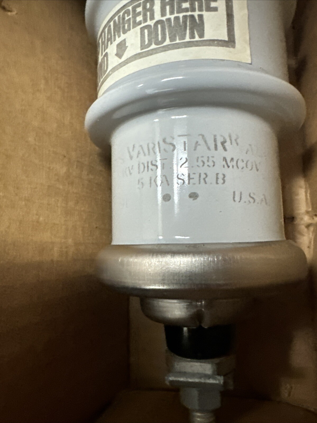 Mcgraw Edison Lightning 5Ka Varistar Mov Arrester 3.8MCOV AZS 3/4.5KV