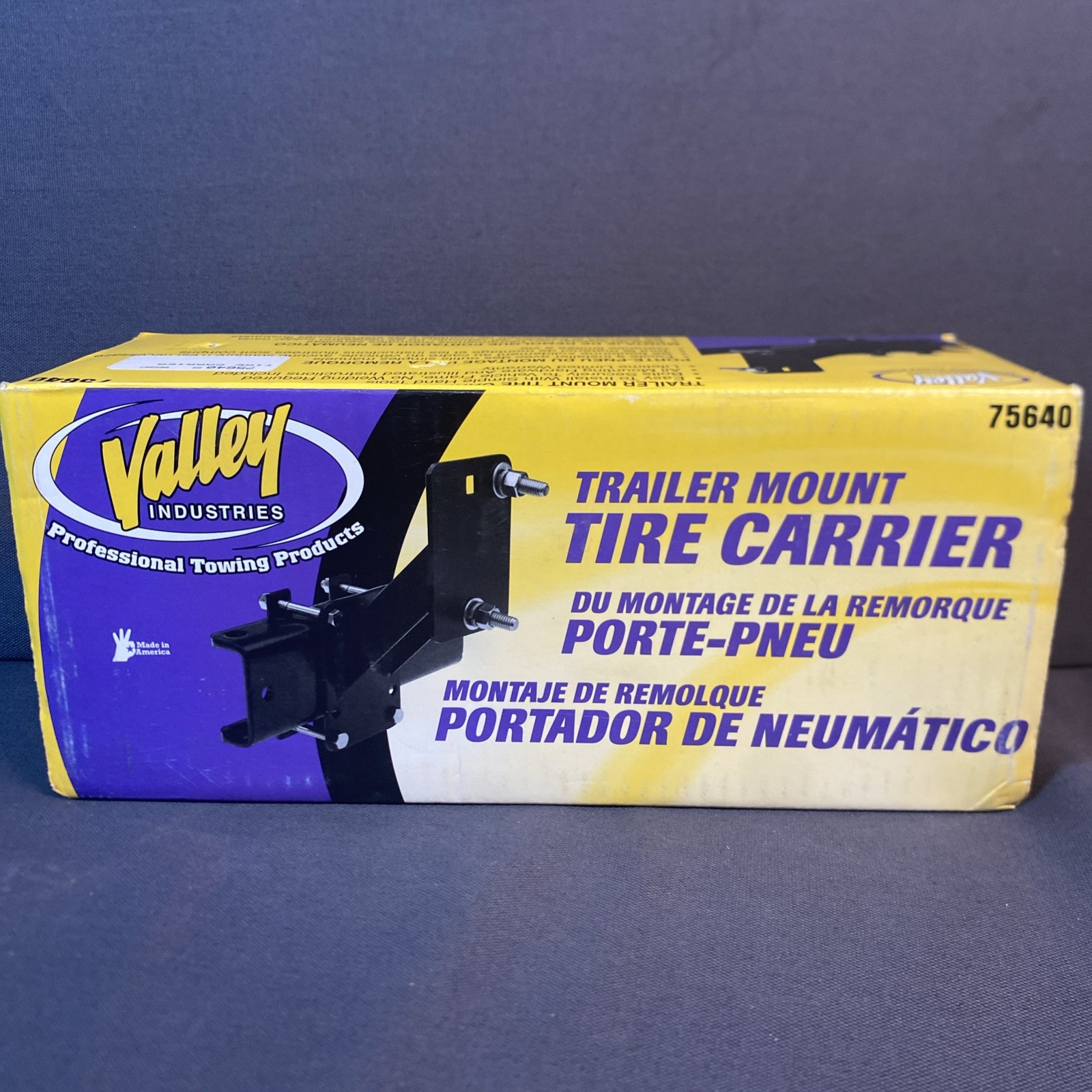 VALLEY INDUSTRIES 75640 TRAILER MOUNT SPARE TIRE CARRIER (NOS) Made in the USA