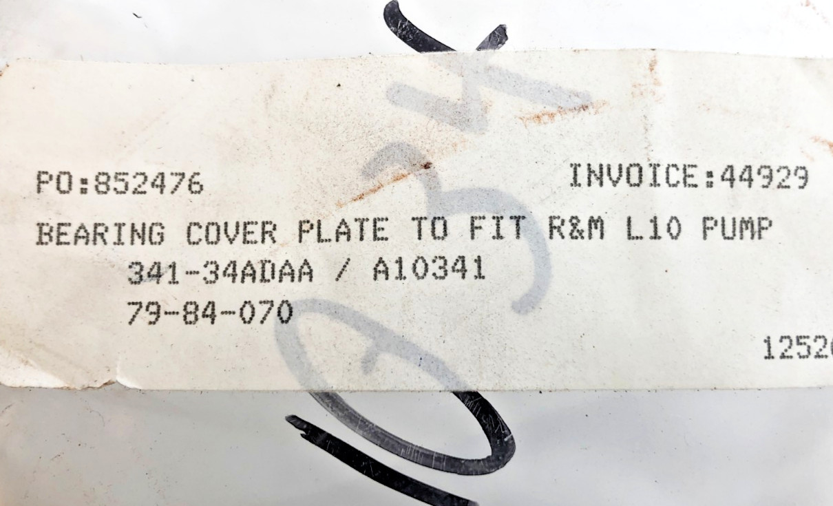 New Tarby 341-34ADAA Bearing Cover Plate for Moyno L10 A10341 – No Box