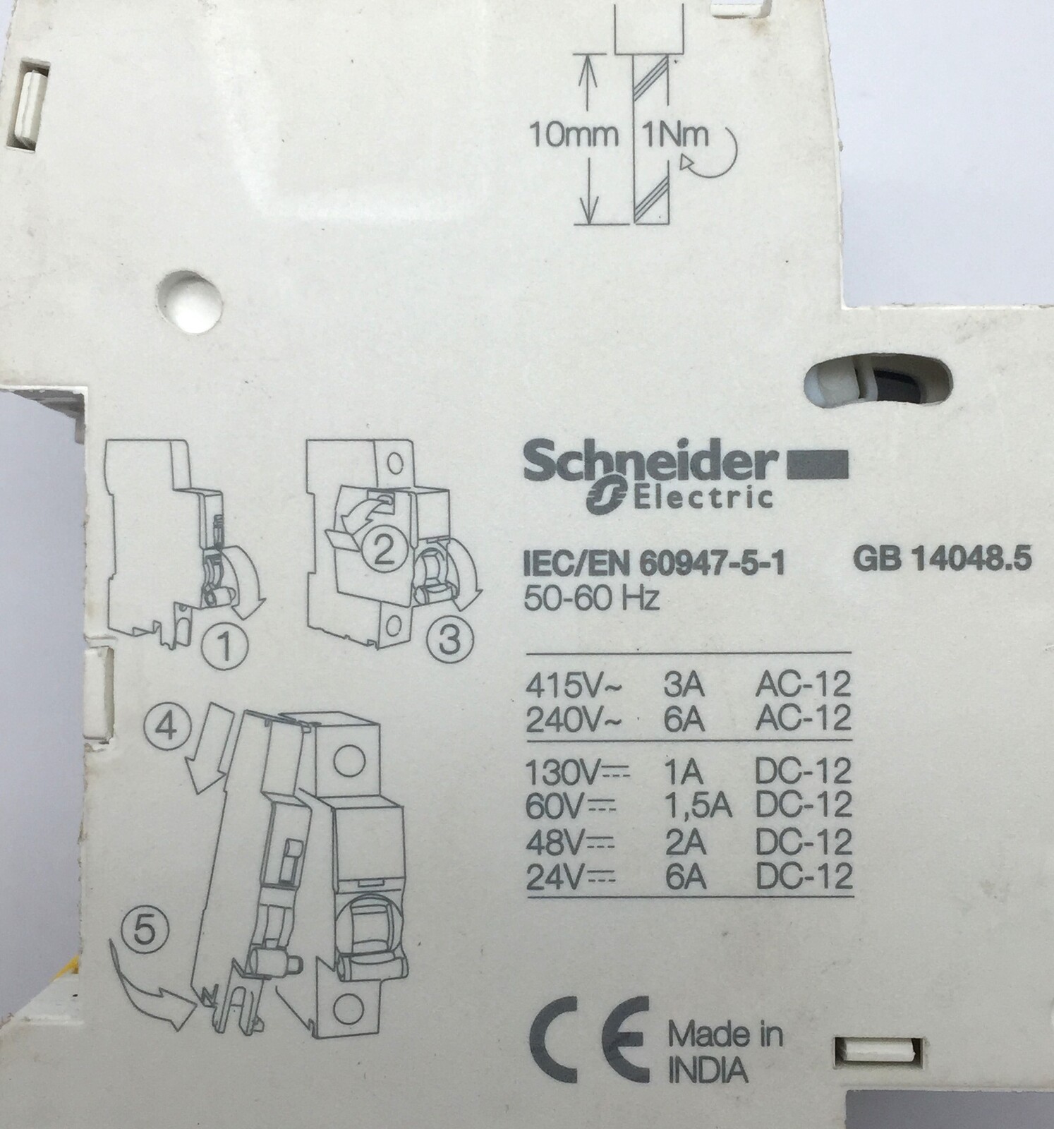 Schneider DD-2015-W25-2-2 MCB 2P C16A 415V Aux Fault Contact iSD DD15173