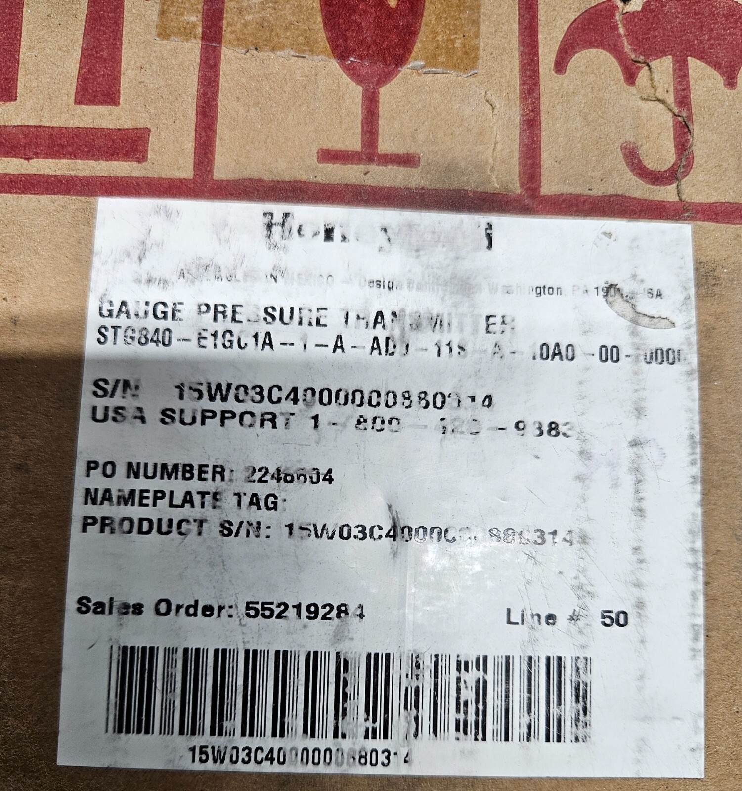 Honeywell STG840 Pressure Transmitter – NEW