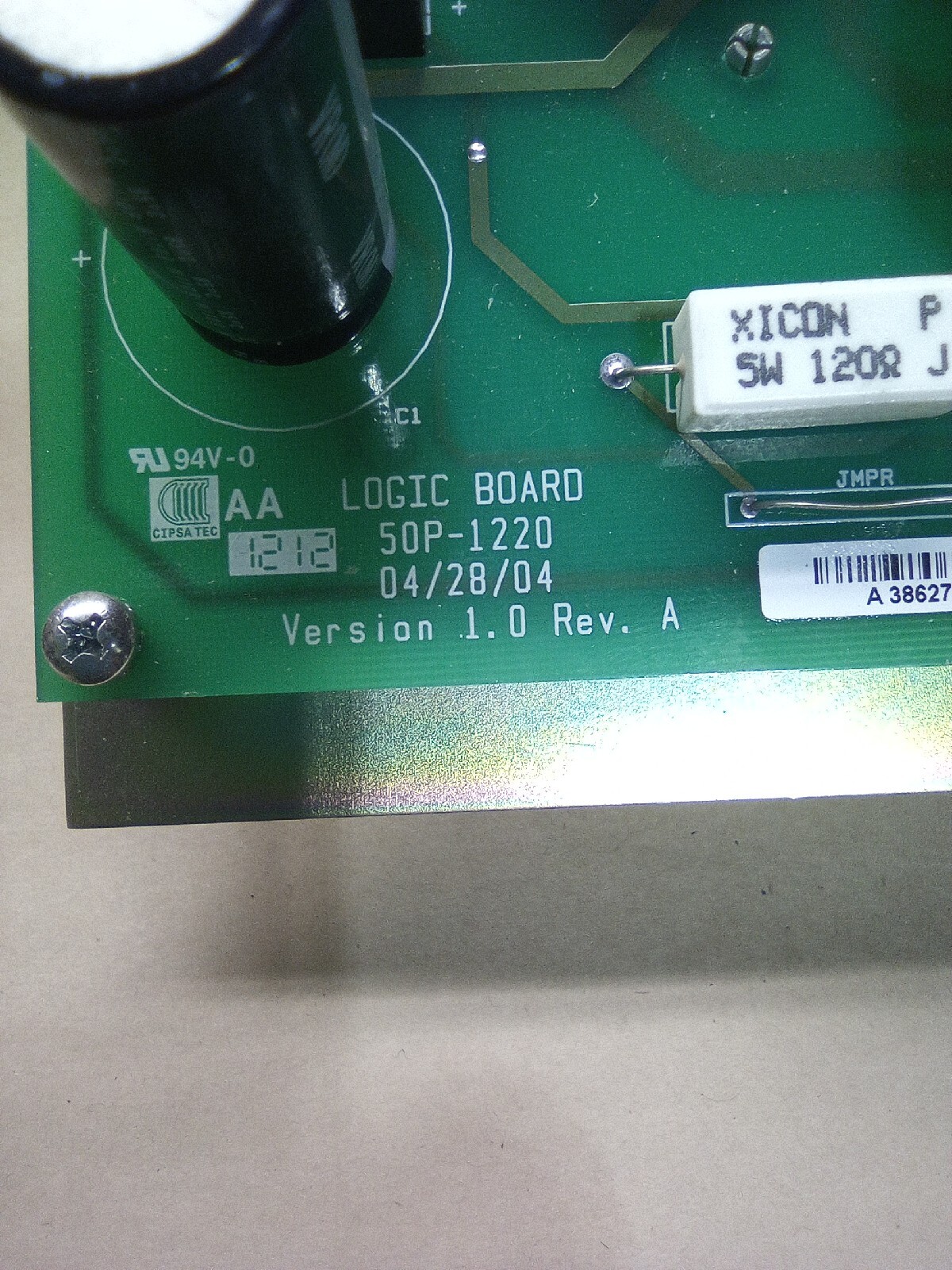 Logic Board 50P-1220 Version 1.0 Rev. A