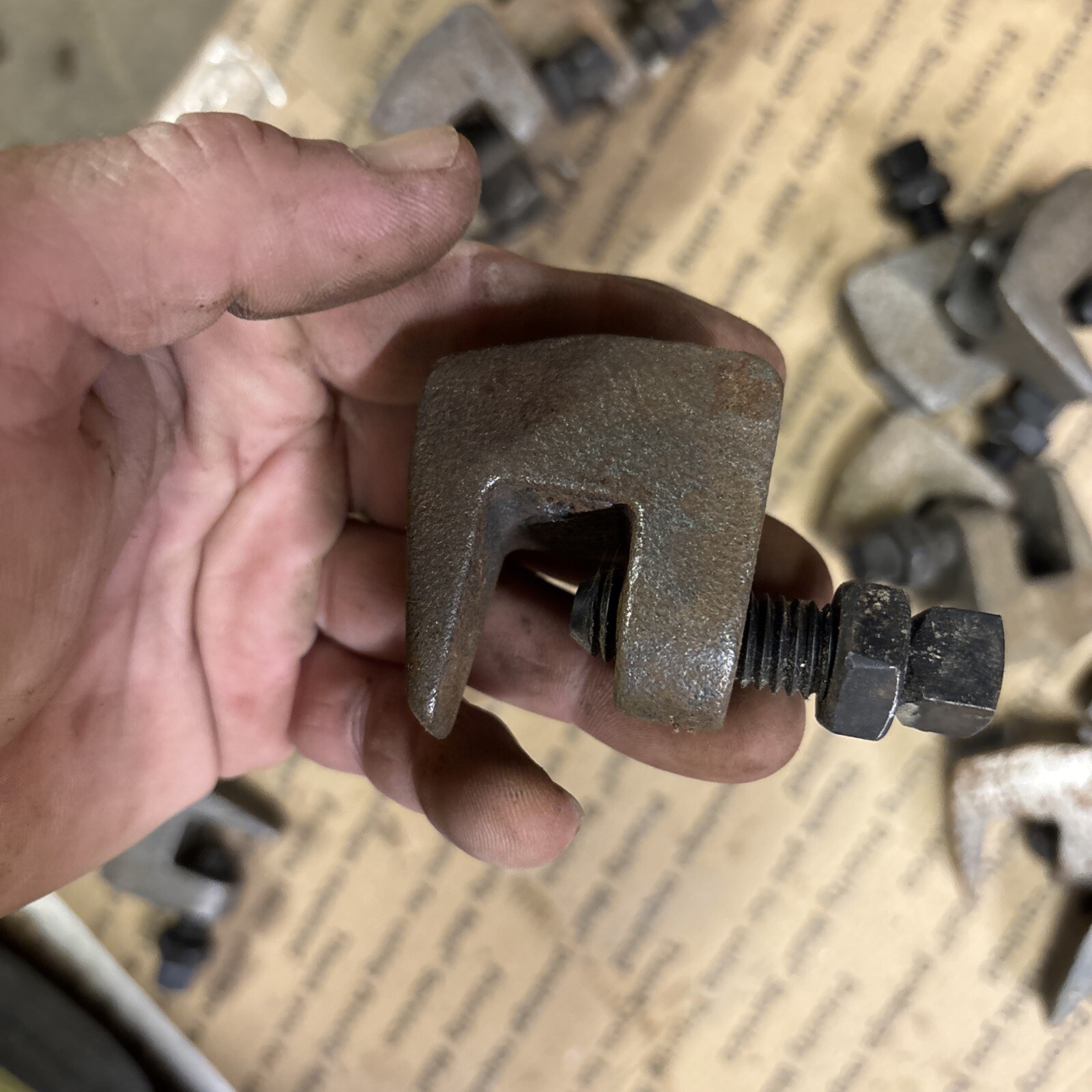 Vintage F&M 1/2 Metal Beam Clamp U 13 C CLAMP with Bolton Of 4