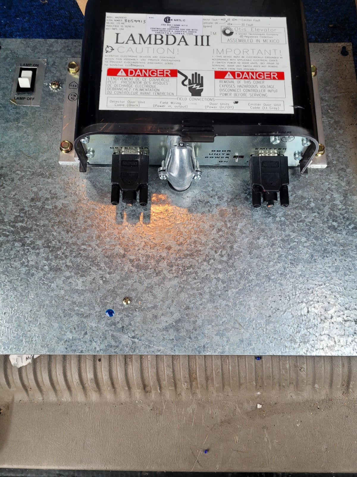 Otis Elevator Lambda III-D Door Detector Integration Box Control Power Supply