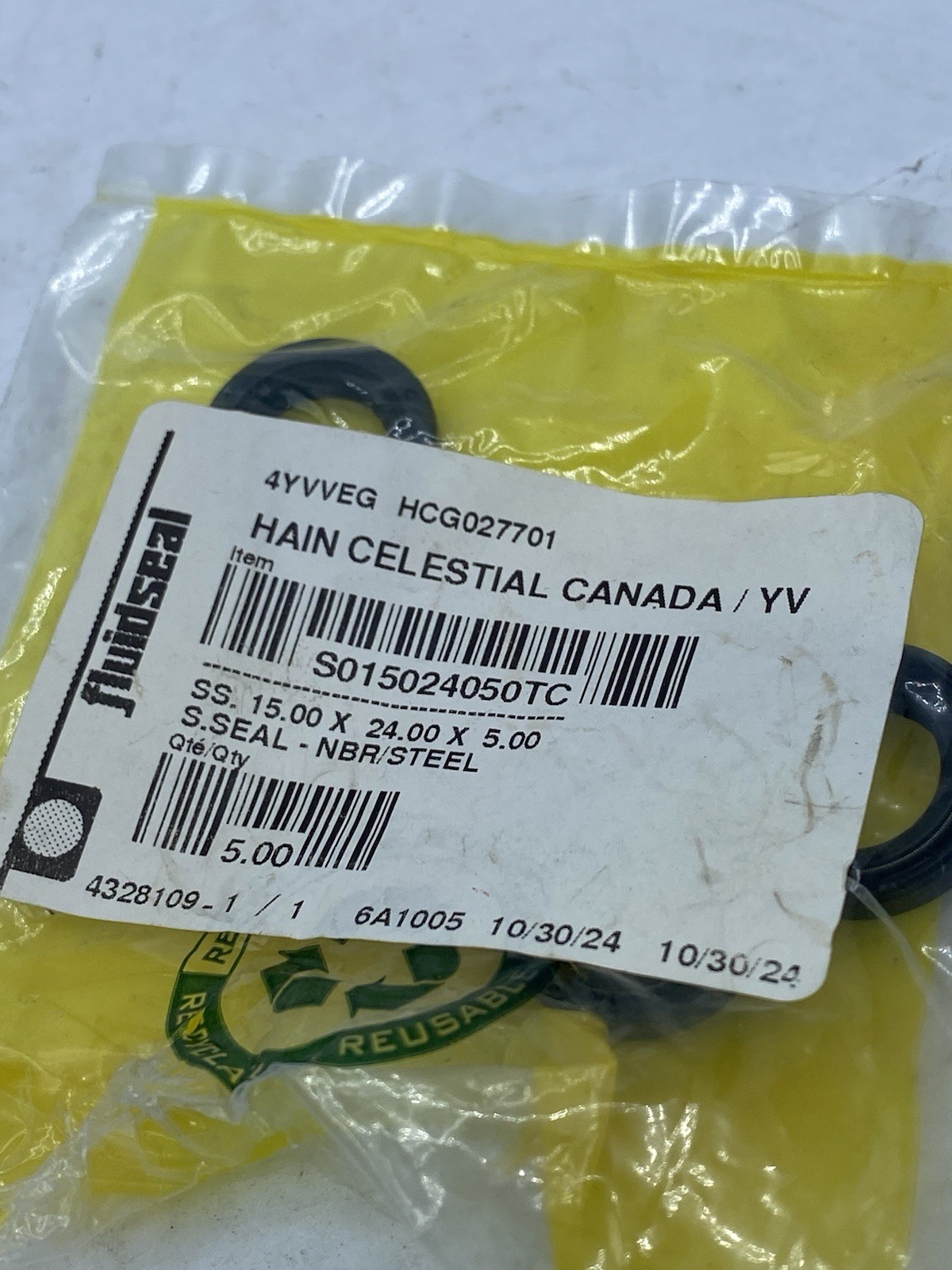 Lot Of 3 FLUIDSEAL Industrial Seal S015024050TC 15.00. 24.00. 5.00.