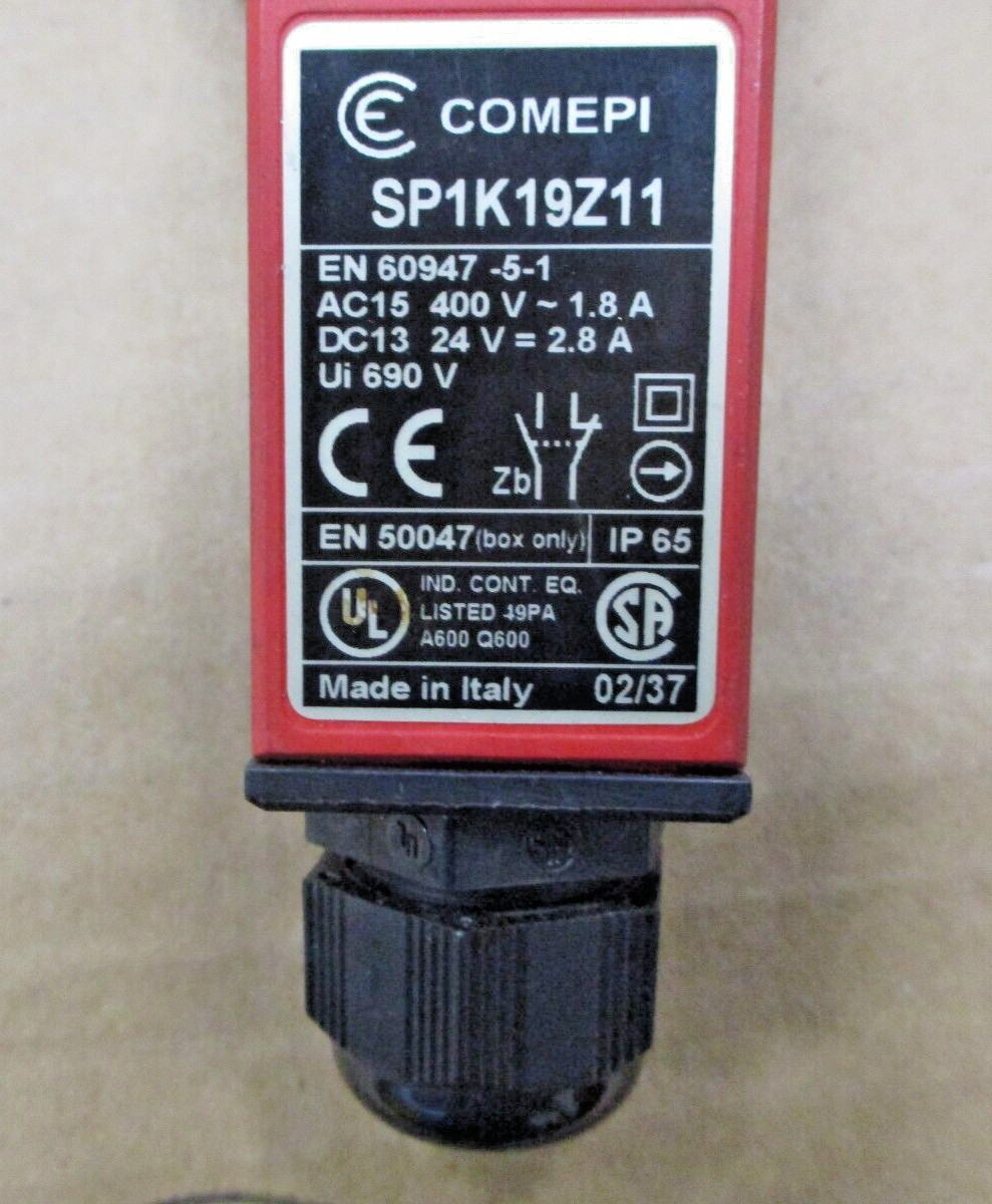 ComepI SP1K19Z11 Safety Interlock Limit Switch EN60947-5-1 AC-15 400V A8372LR