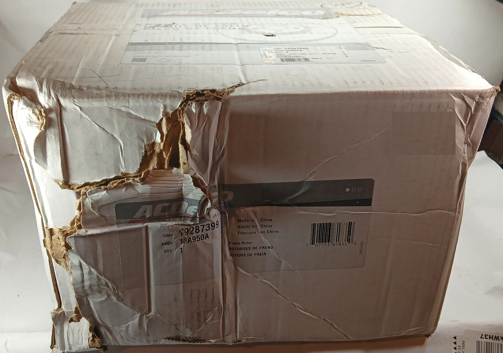 1 NEW AC DELCO 19287399 DISC BRAKE ROTOR NIB ***MAKE OFFER***