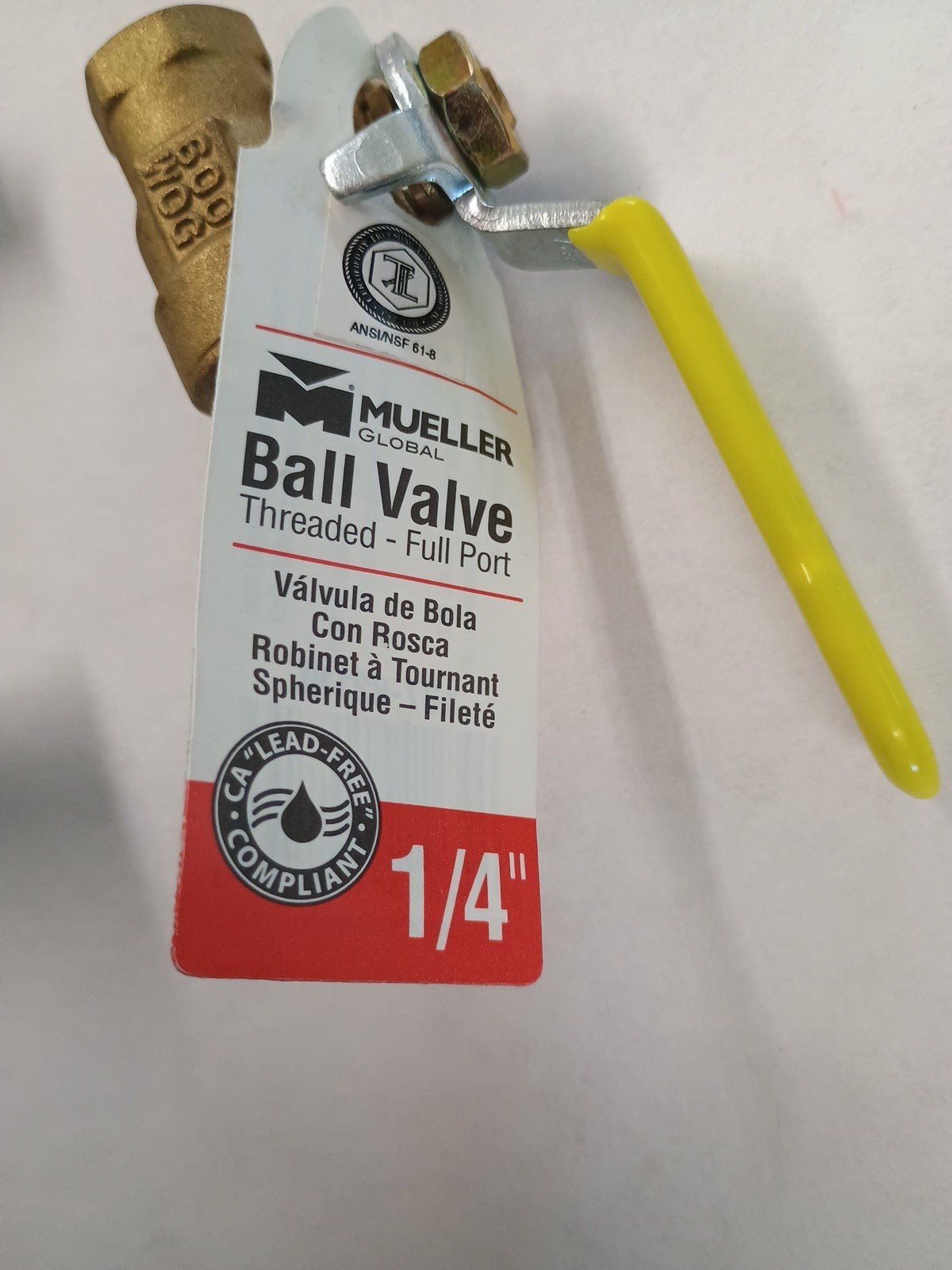 Mueller Ball Valves 1/4″ FNPT 107-821 NL Full Port 9 pcs