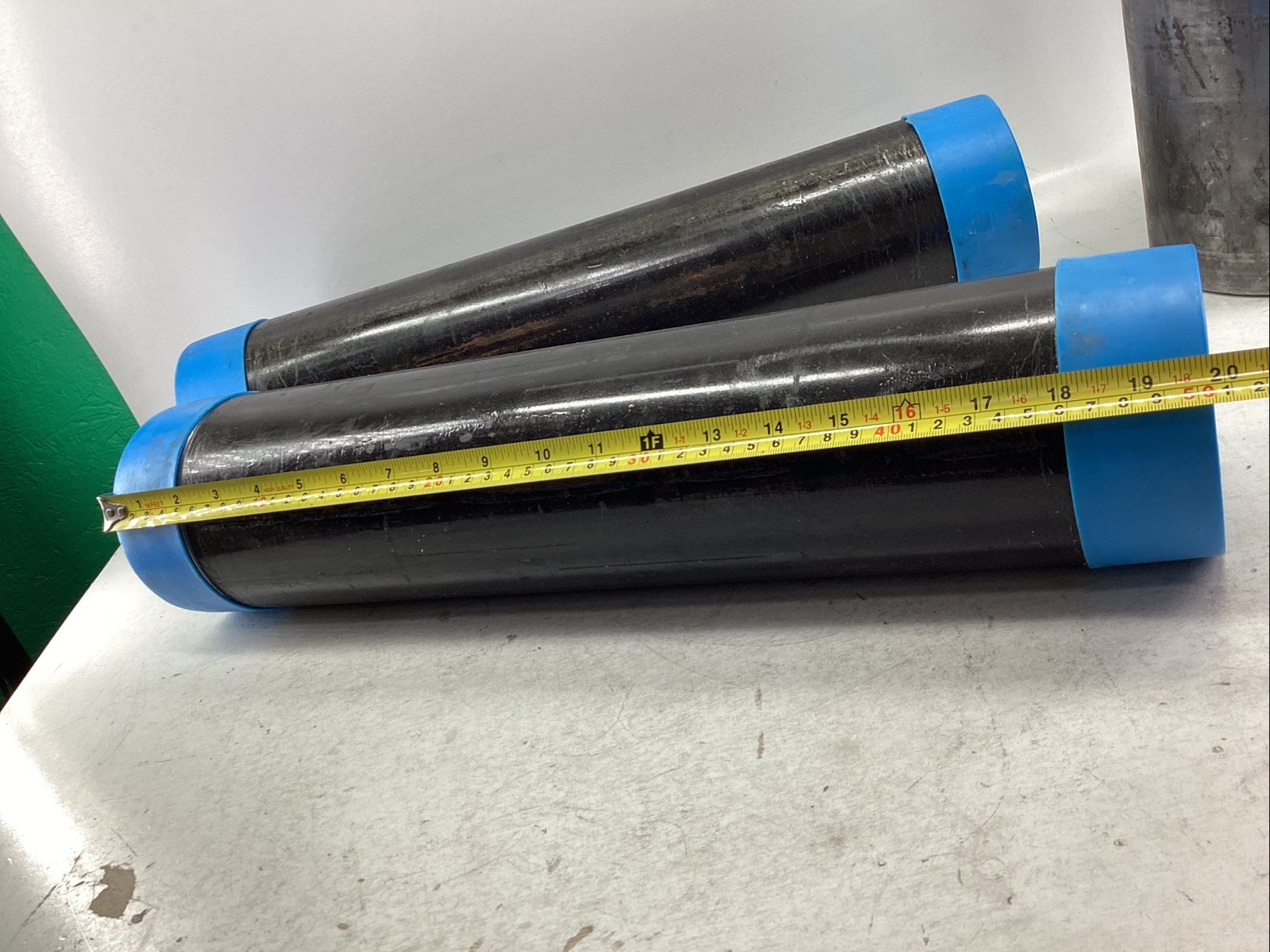 2 x API Spec 5L-0026 Steel Pipe Sections Capped Ends Industrial 4.5″ OD x 19.5″
