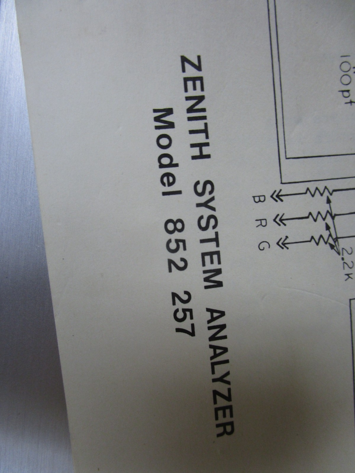 Zenith 852 257 System Analyzer 852257