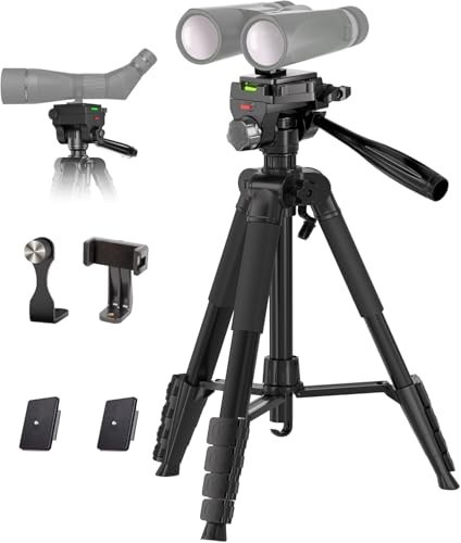 Lusweimi Binocular Tripod 72In Spotting Scope Stand W/ Phone Holder Carry Bag