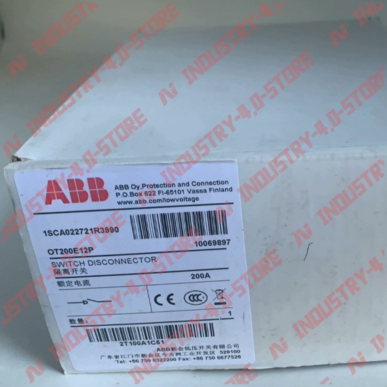1PCS New ABB OT200E12P 1SCA022721R3990 Switch Disconnector