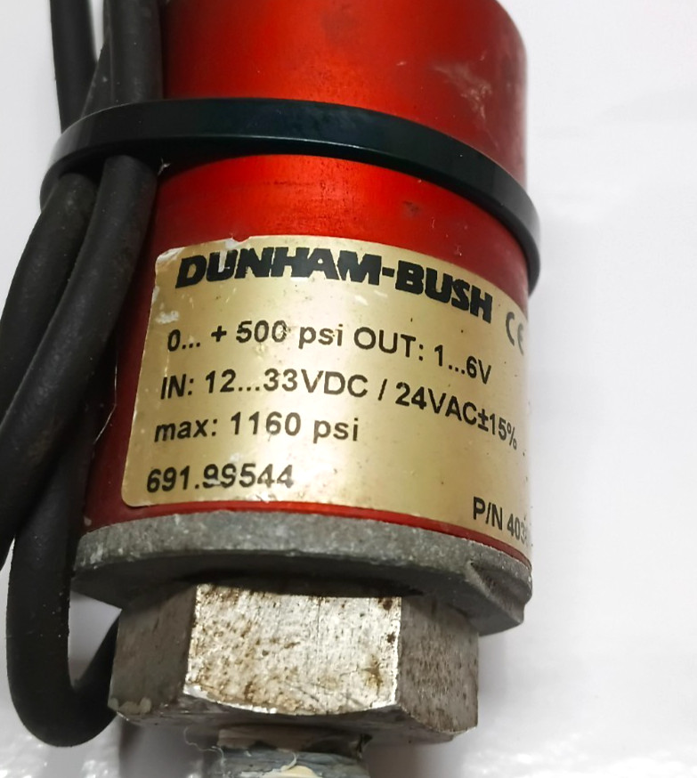 DUNHAM-BUSH 691.99544 PRESSURE SENSOR 4030005164 0… +500 PSI -15T80