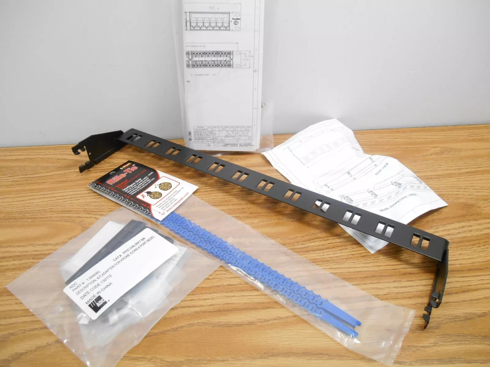 Adc 1389080 Ppiconlbkt–Bk Adapter Kit for Krone Icons, 6 Port Bezel