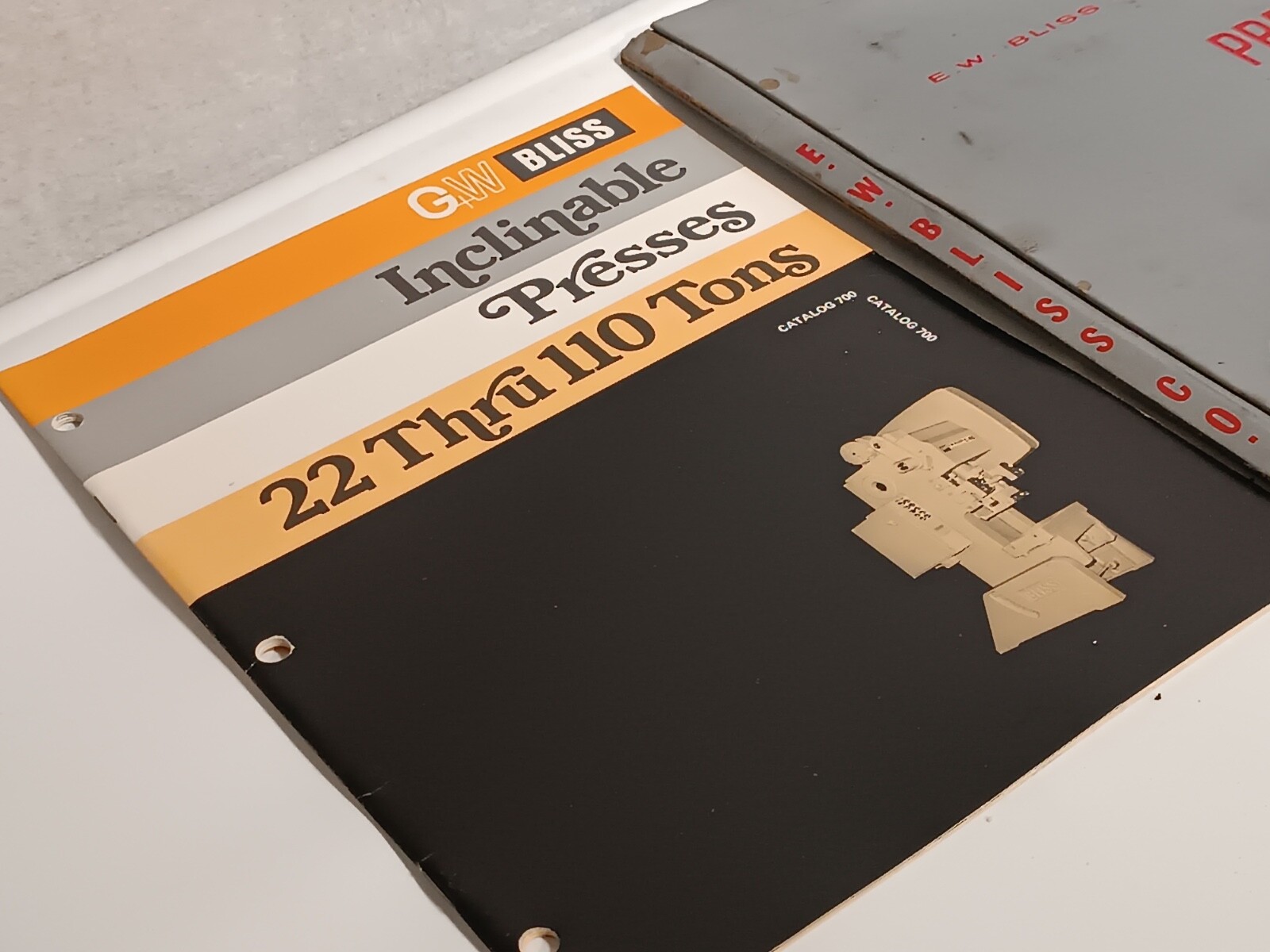 LOT GW Bliss NHIDA74 Inclinable 22-110 Ton Press A110C Owners Service Manuals