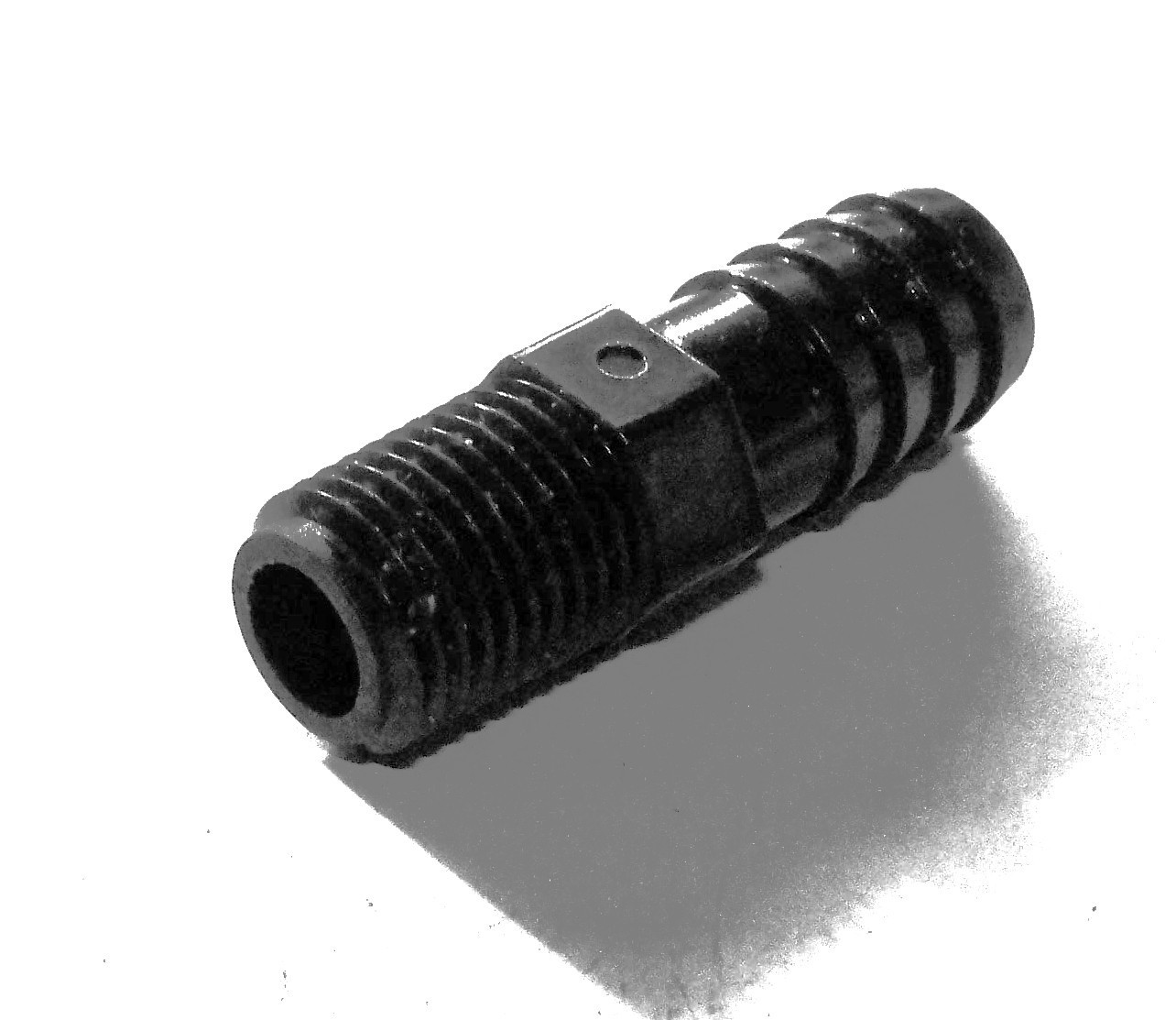 ROWPU FLUID SYSTEMS DIV ADAPTER 1/4″ M LONG NPT X 1/2″ ID HOSE BARB 1-3/4″ L